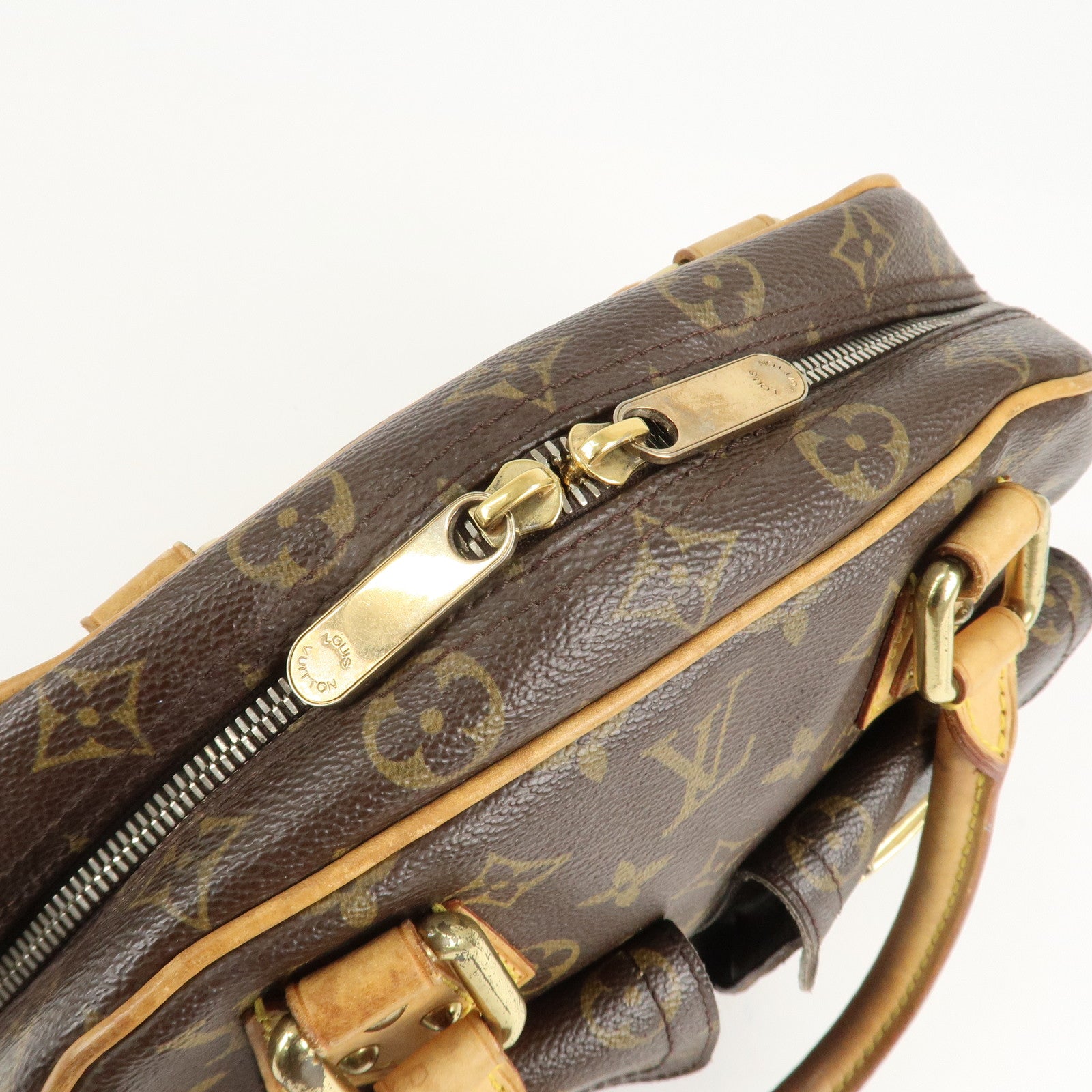 Louis Vuitton Monogram Manhattan PM Hand Bag Brown M40026