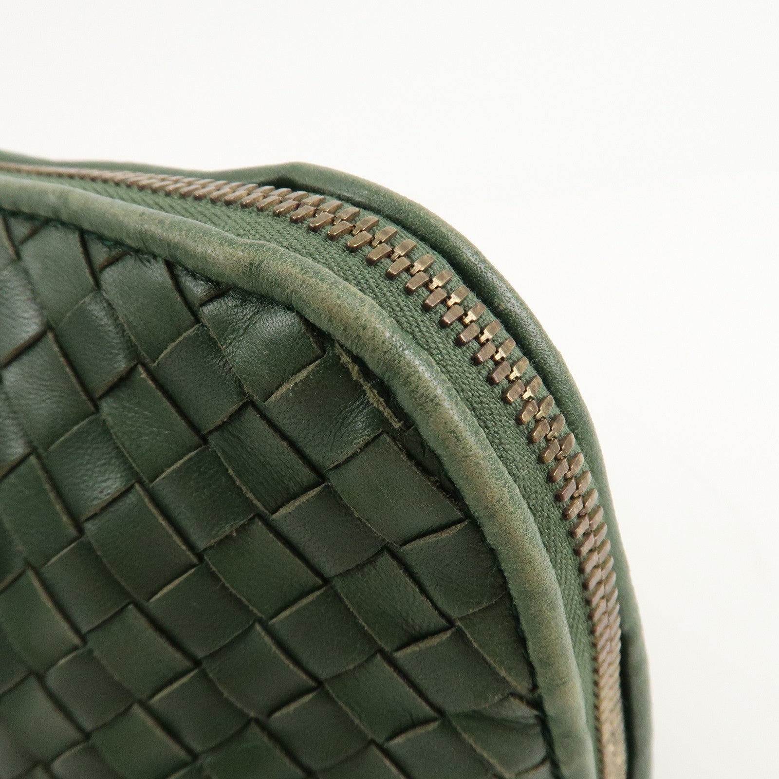 BOTTEGA VENETA Intrecciato Leather Hand Bag Green 192938