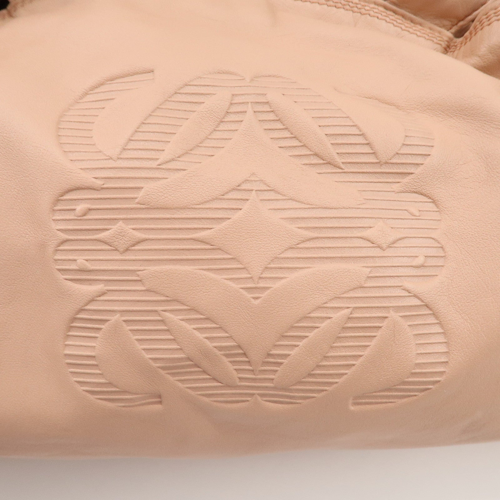 LOEWE Anagram Leather Nappa Aire Hand Bag Pink Used