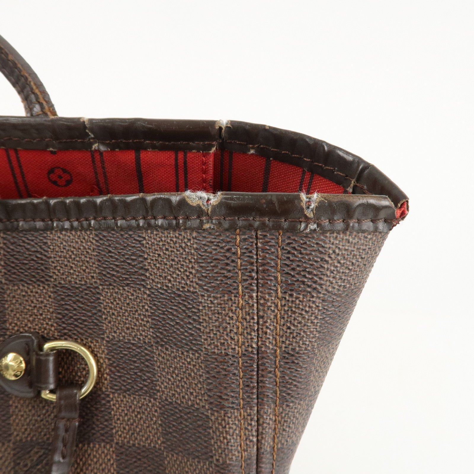 Louis Vuitton Damier Neverfull MM Tote Bag Brown M41358