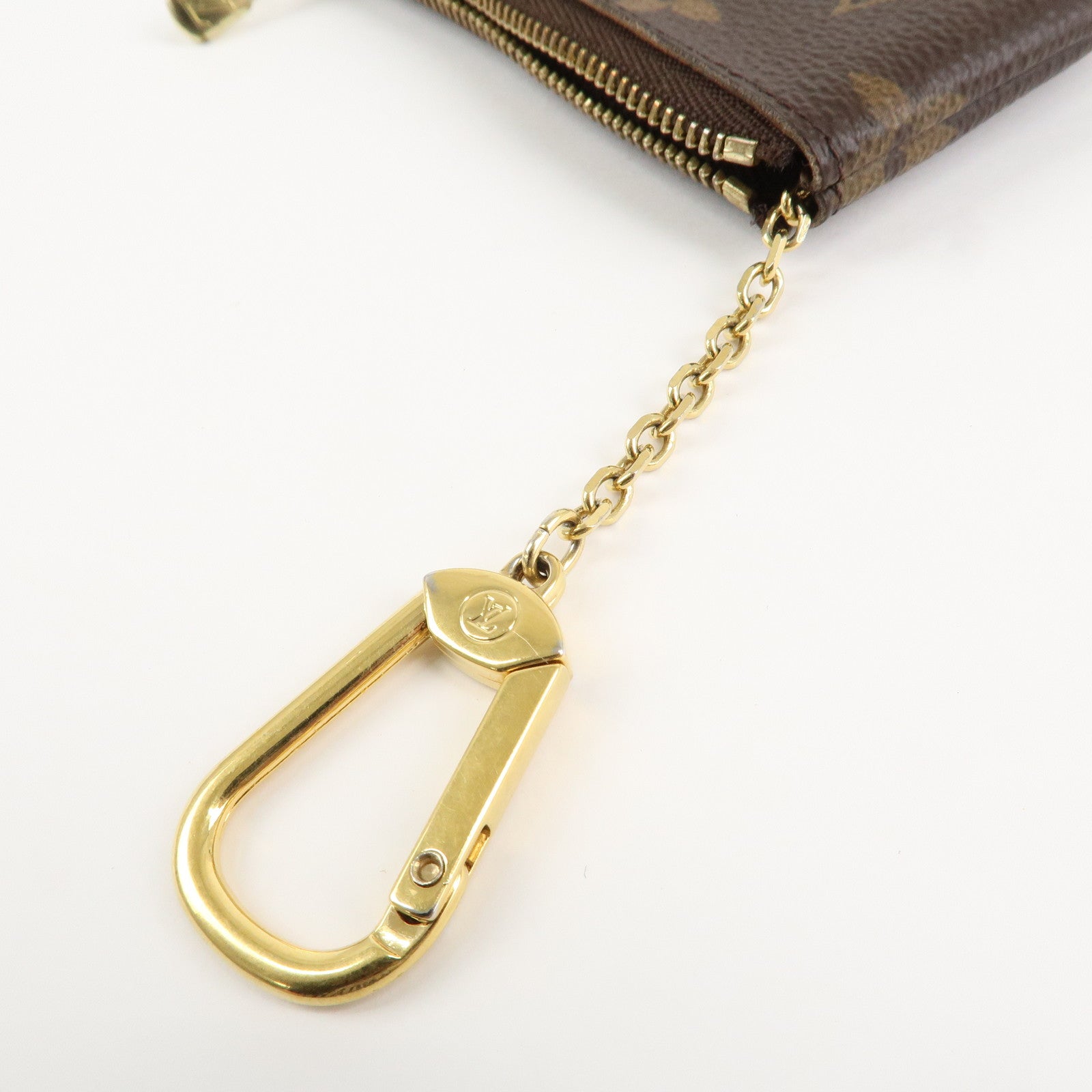 Louis Vuitton Monogram Pochette Cles Coin Case Key Case  M62650 Used