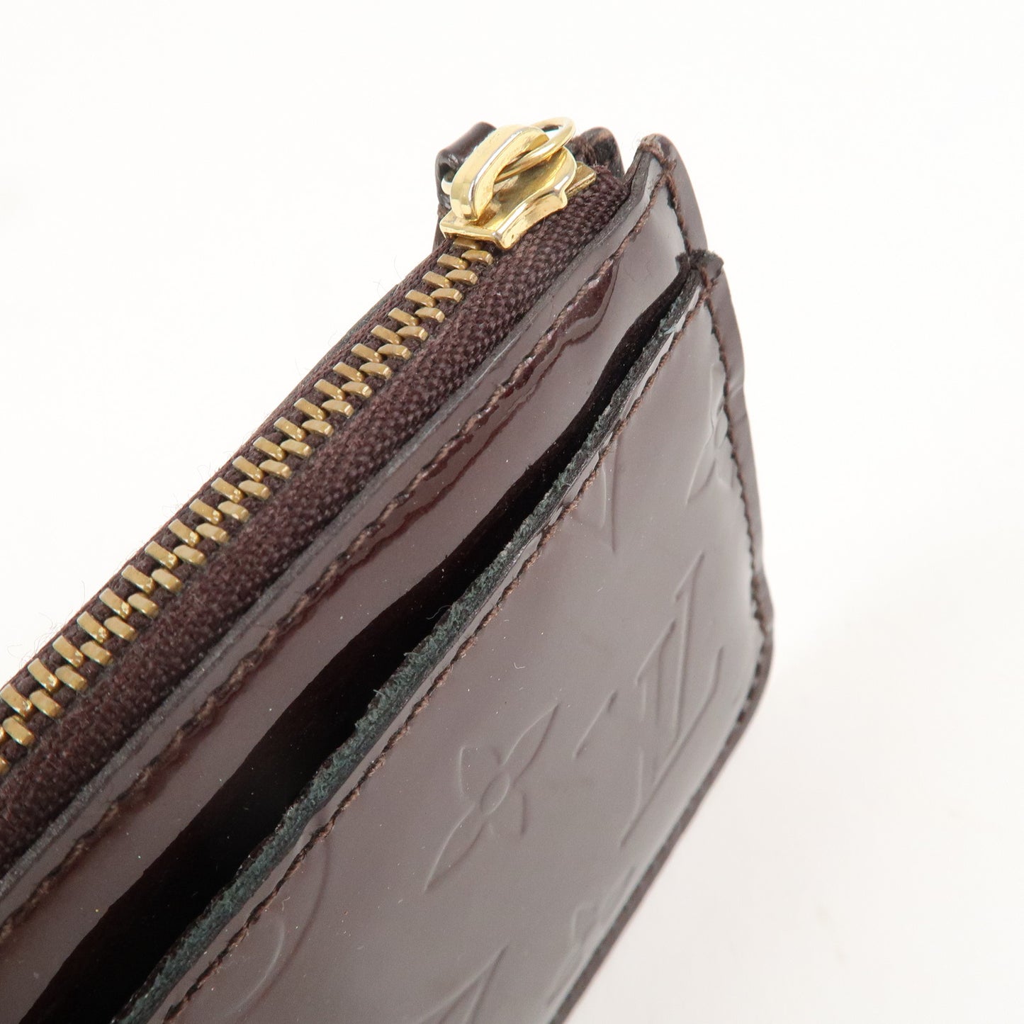 Louis Vuitton Vernis Pochette Cles Coin Case Amarante M93557