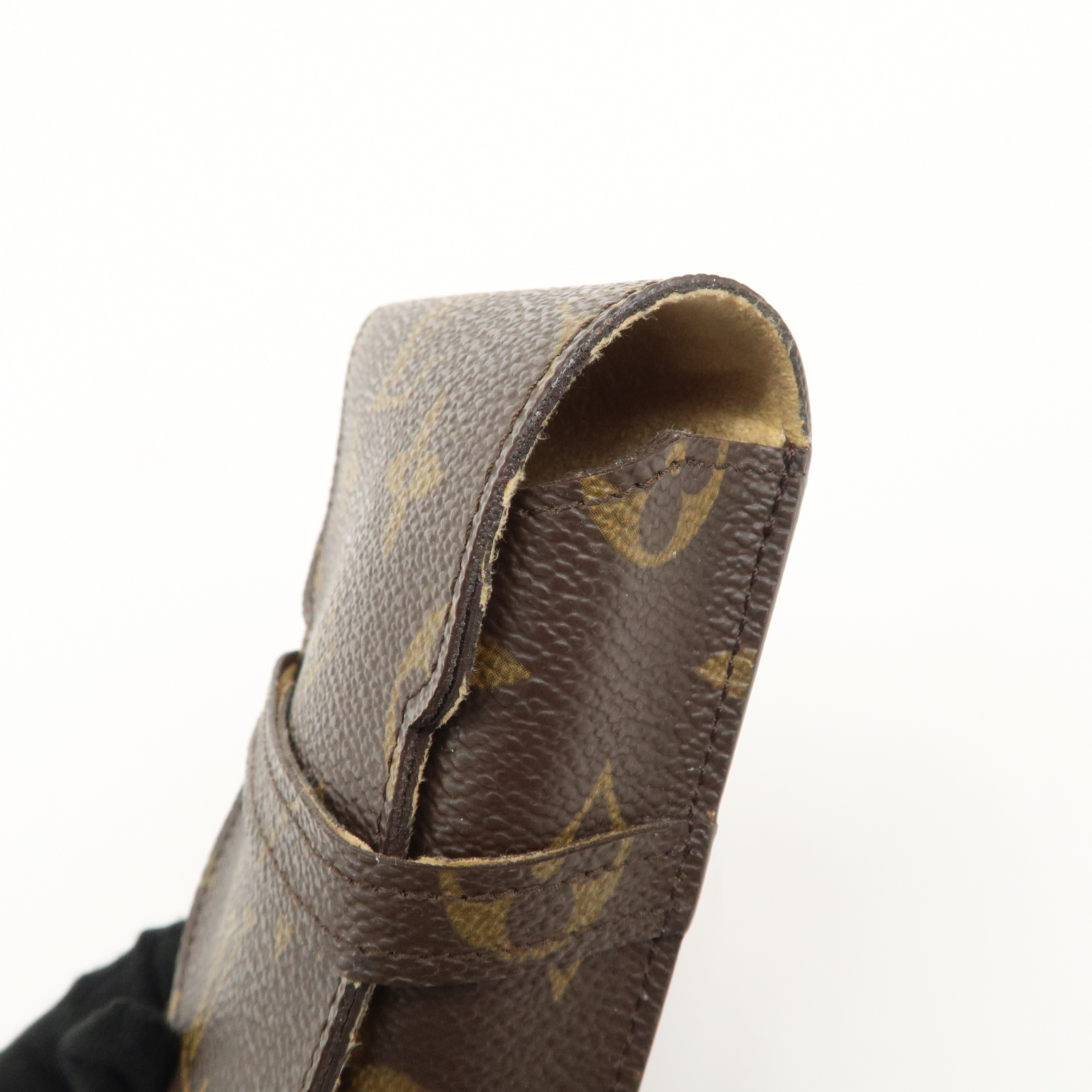 Louis Vuitton Monogram Set of 2 etui a lunettes lavel Glasses Case Used