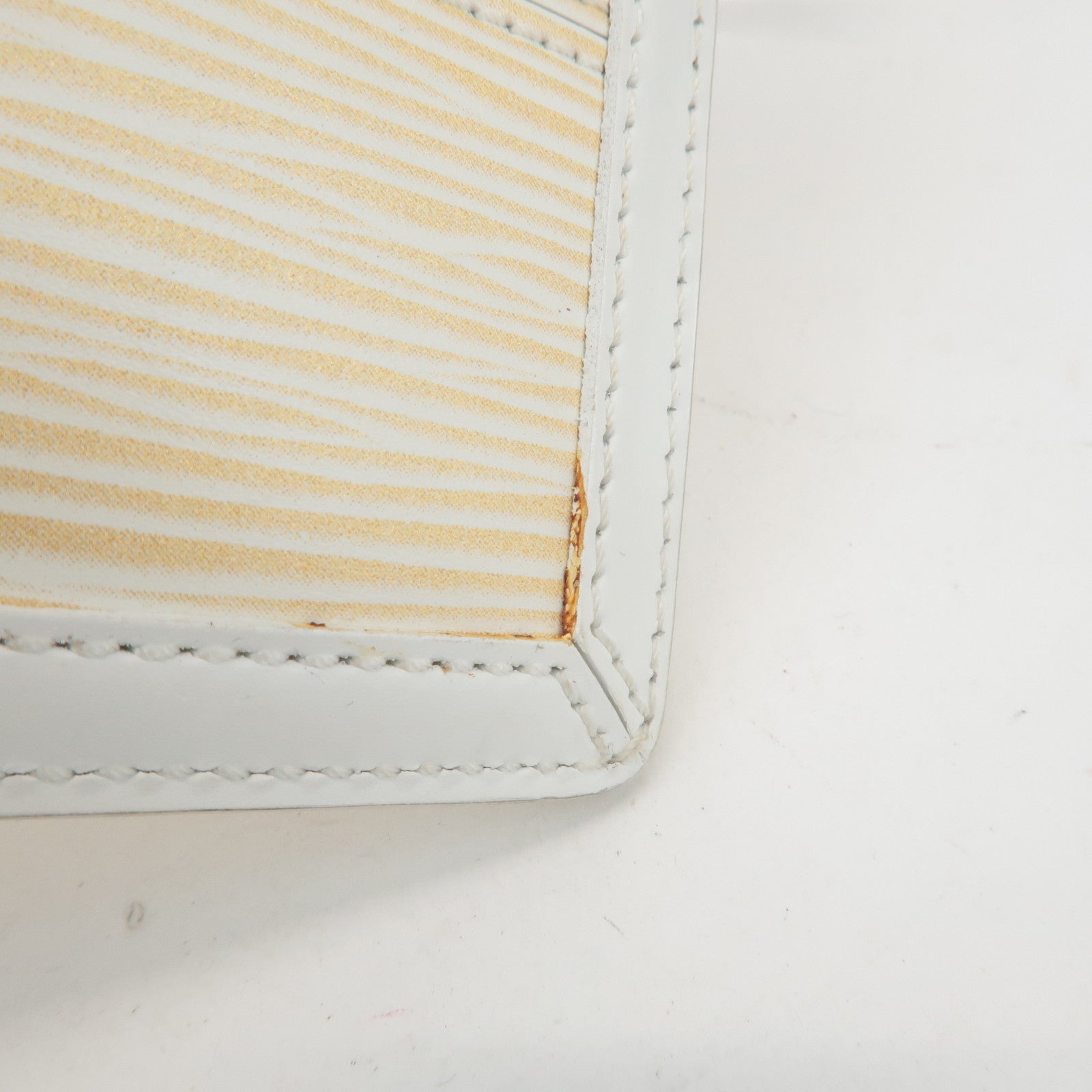 Louis Vuitton Epi Stretch Delmonico Hand Bag White Gold M54603 Used