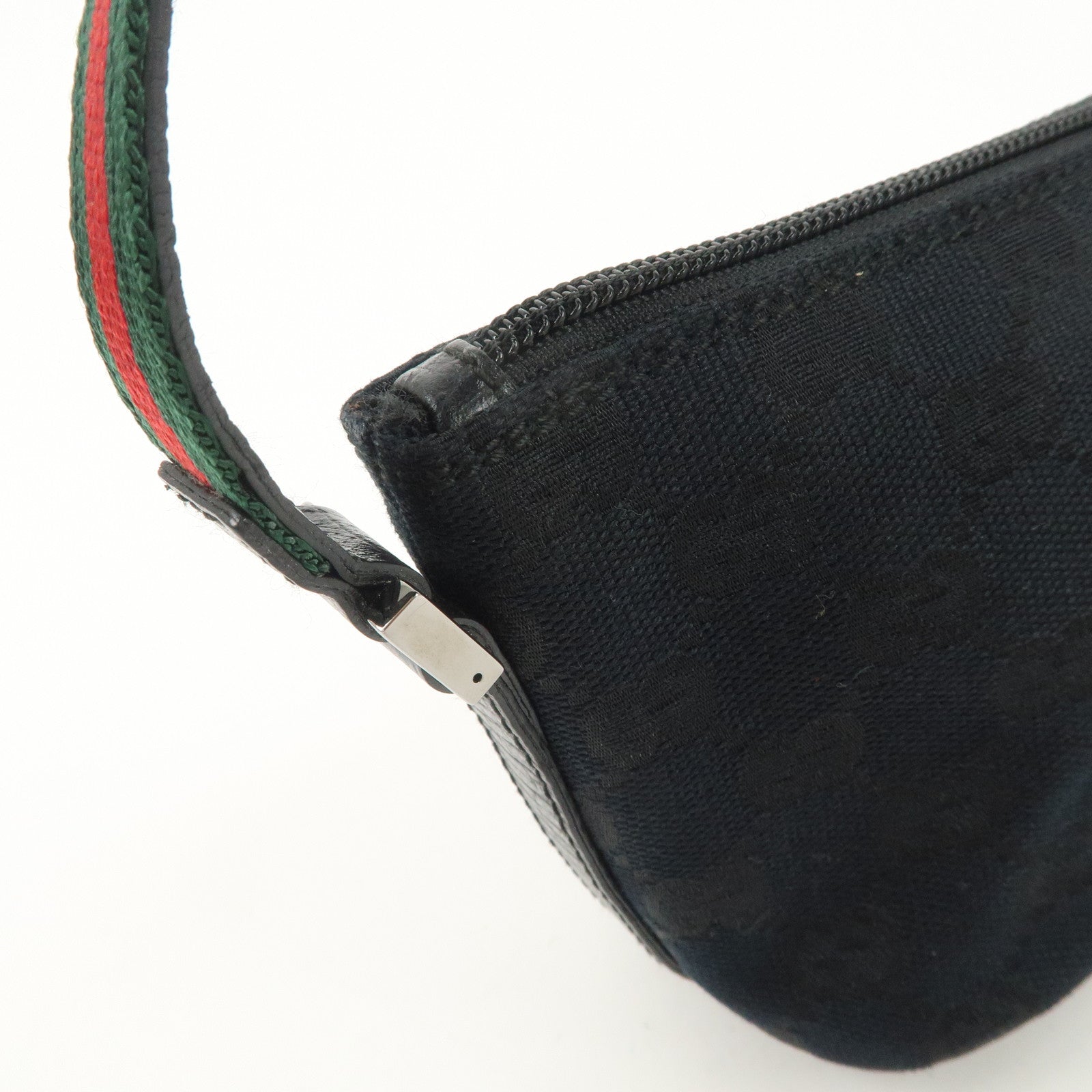 GUCCI Sherry GG Canvas Leather Hand Bag Accessorie Pouch 141809 Used