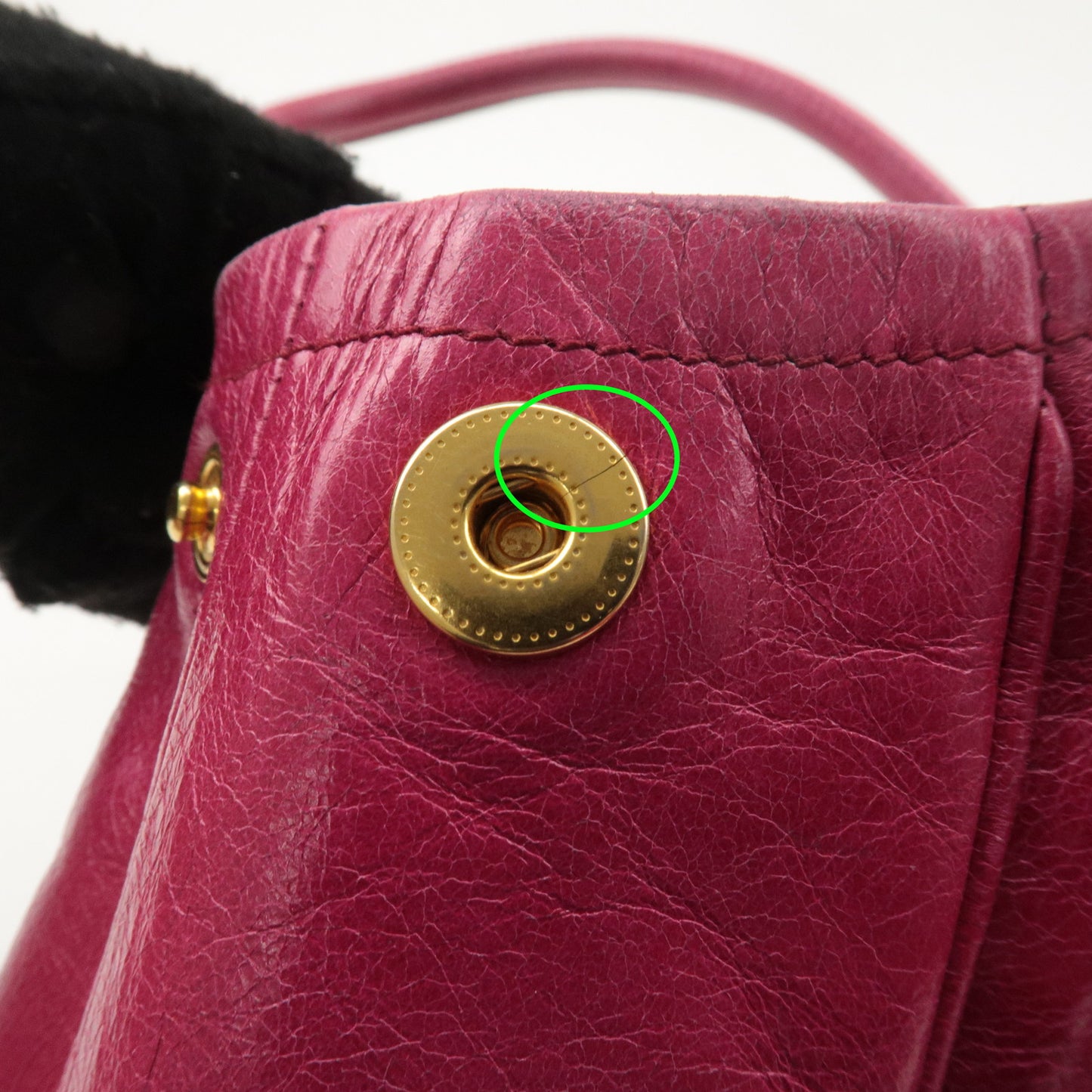 MIU MIU Leather 2WAY Bag Hand Bag Shoulder Bag Pink