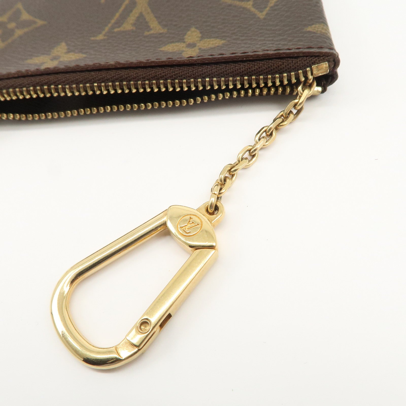 Louis Vuitton Monogram Pochette Cles Coin Case Key Case  M62650 Used