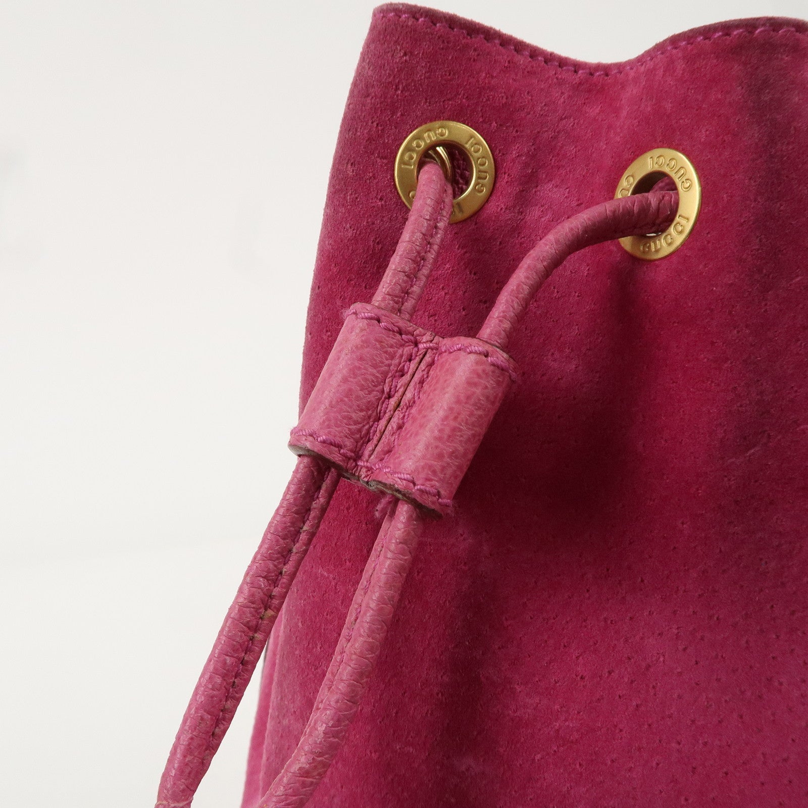 GUCCI Bamboo suede Leather 2WAY Bag Pink 001.2040.1657