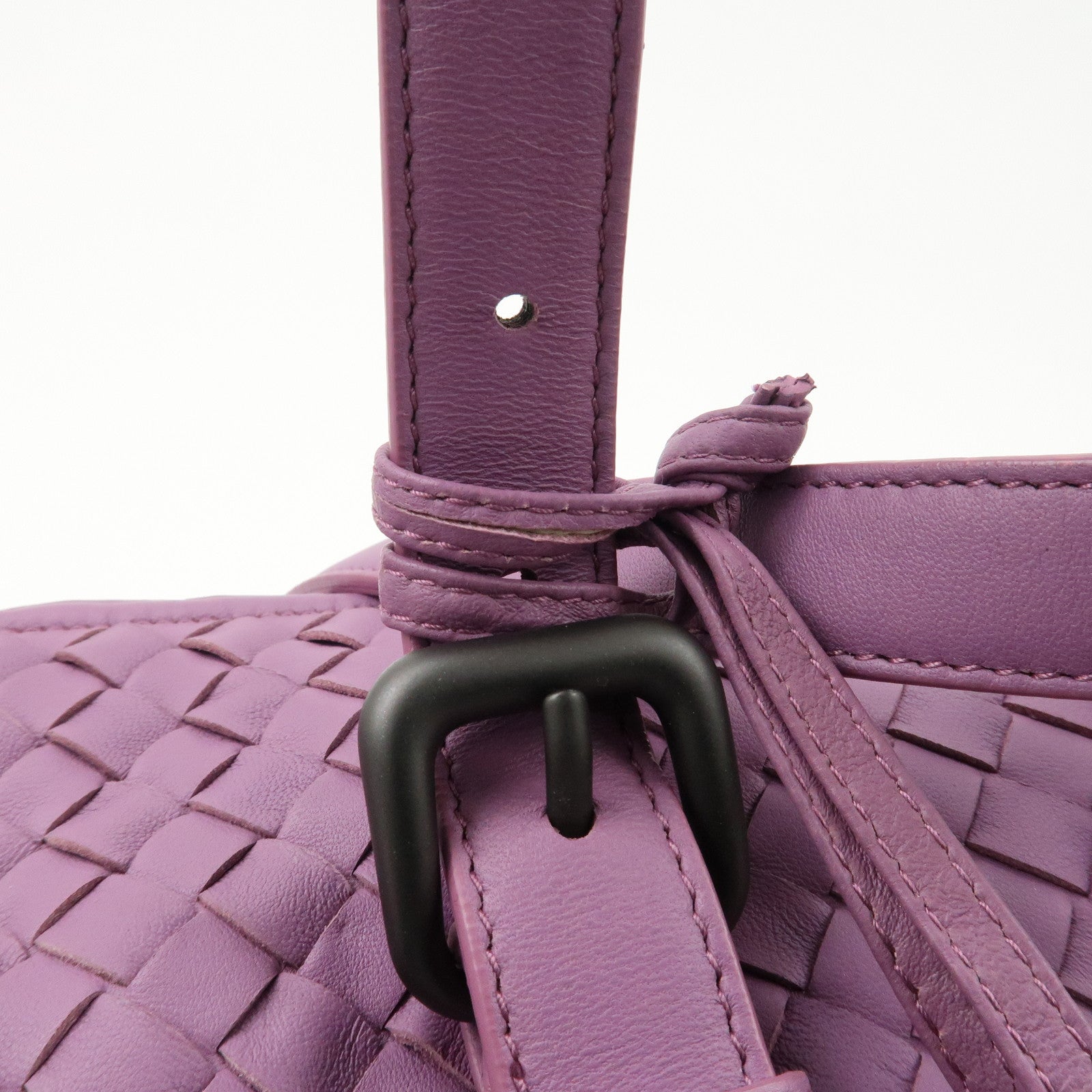 BOTTEGA VENETA Intrecciato Leather Hand Bag Shoulder Bag Purple