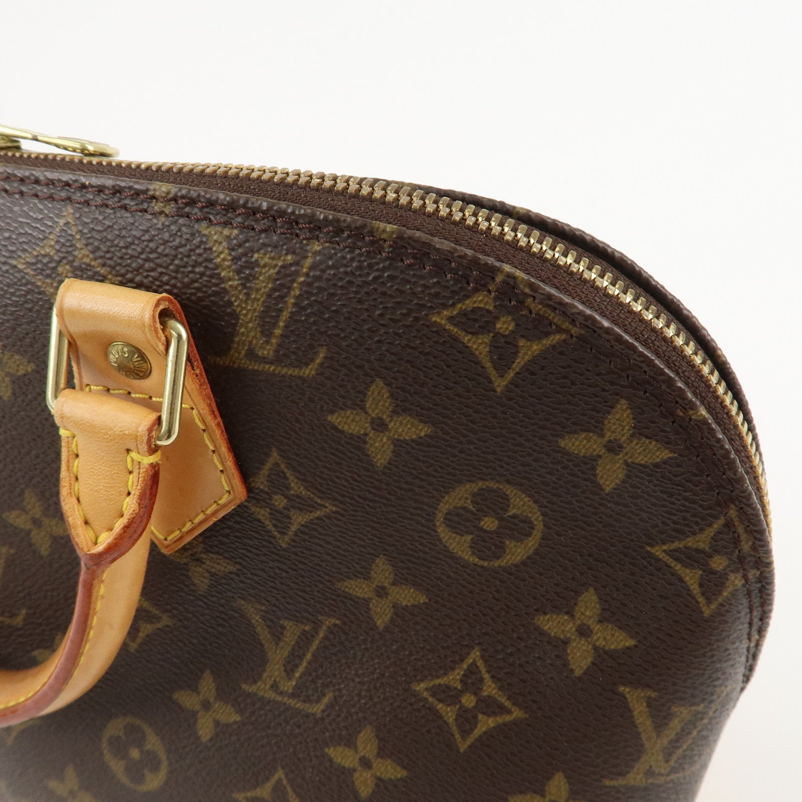 Louis Vuitton Monogram Alma Hand Bag Brown M51130