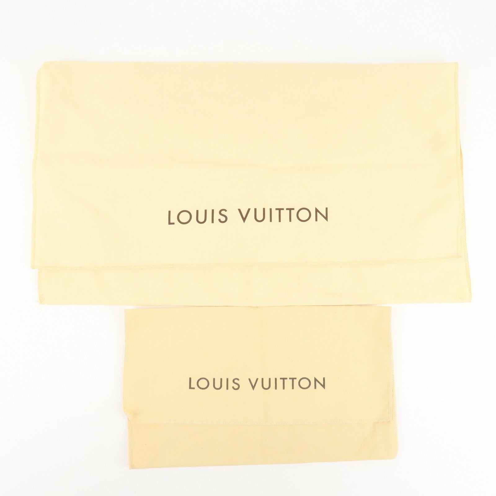 Louis Vuitton Set Of 10 Dust Bag Flap Style Beige