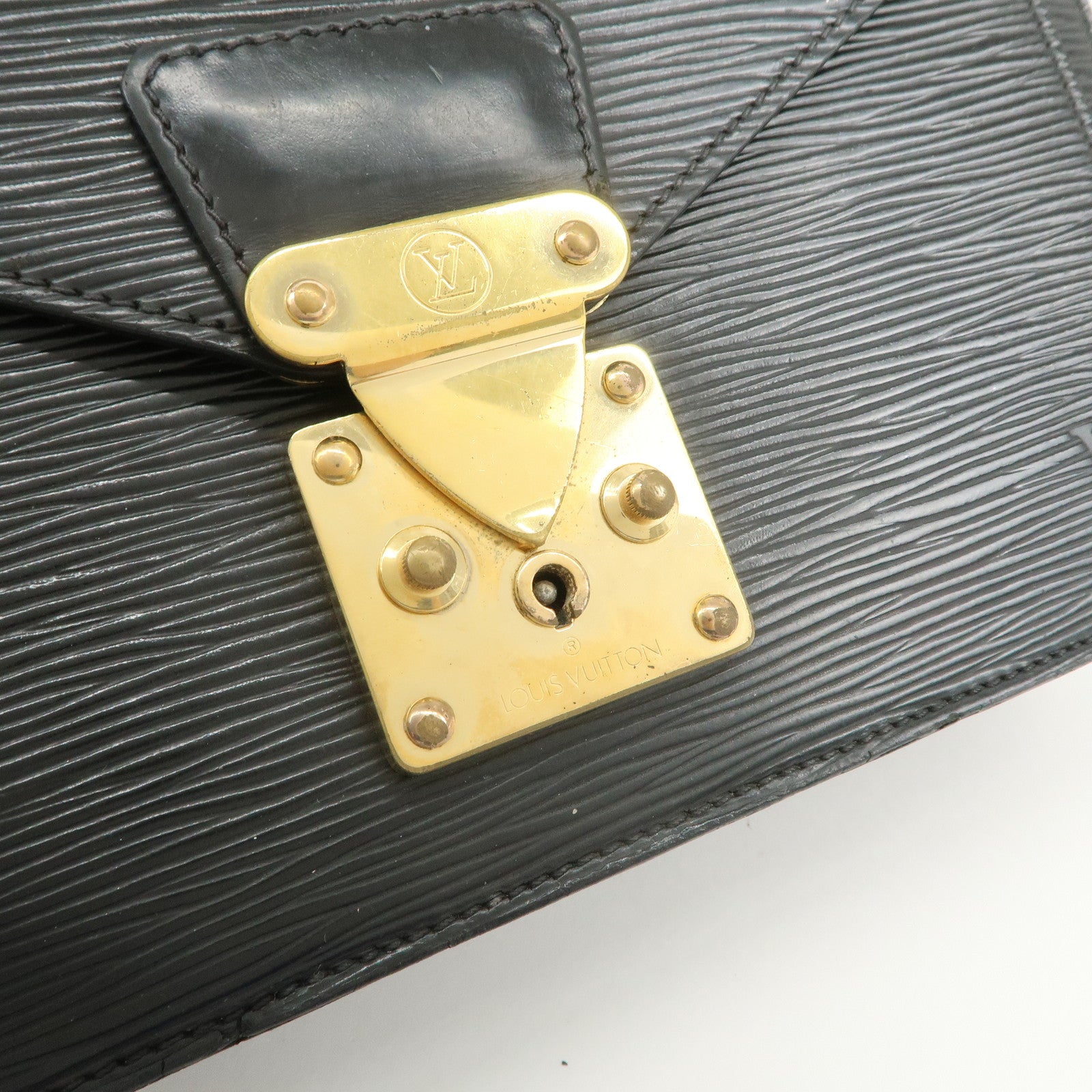 Louis Vuitton Epi Sellier Dragonne Clutch Bag Noir Black M52612