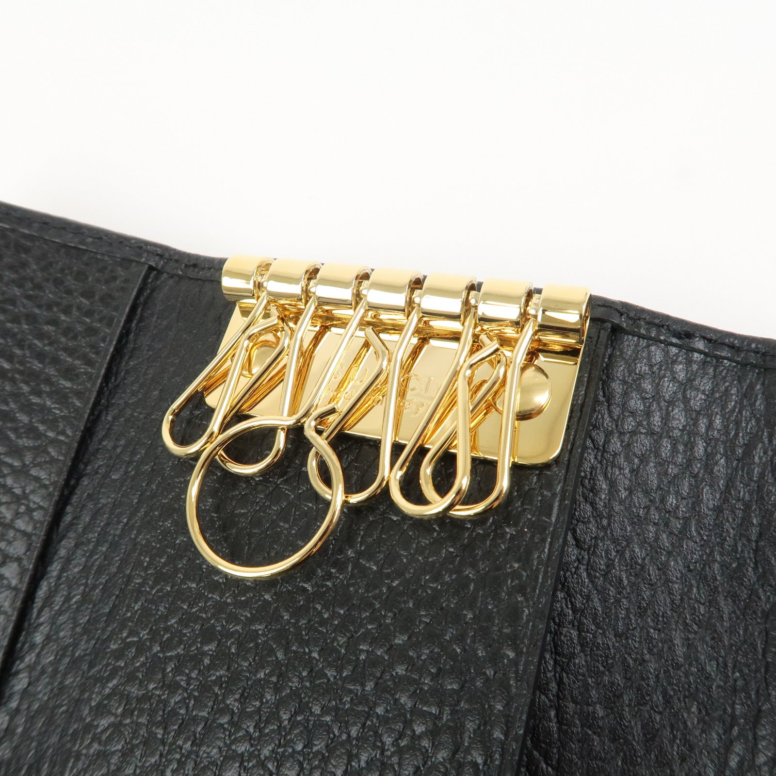 GUCCI GG Marmont Logo Leather 6 Key Case 456118