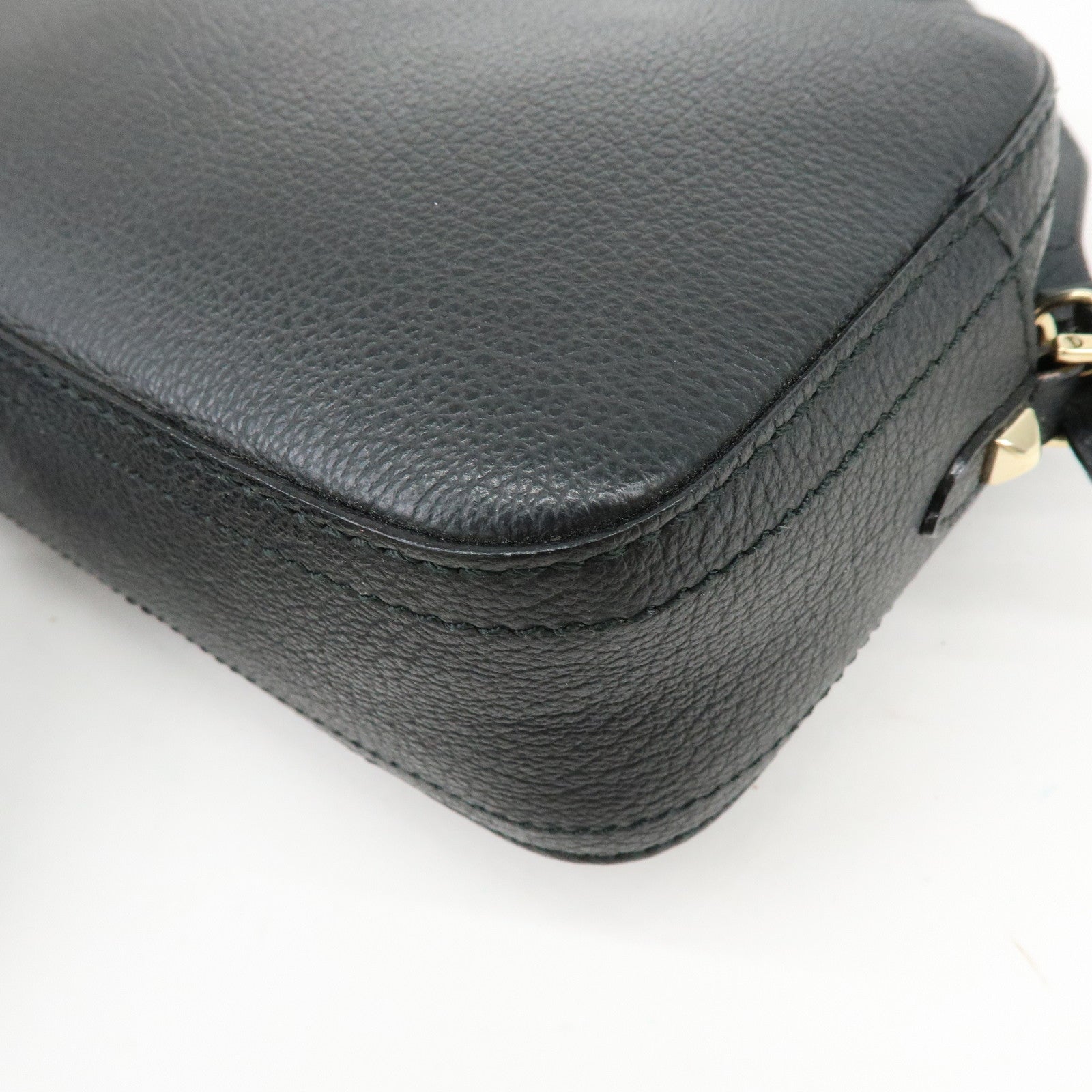 JIMMY CHOO VARENNE Leather Shoulder Bag Crossbody Bag Black