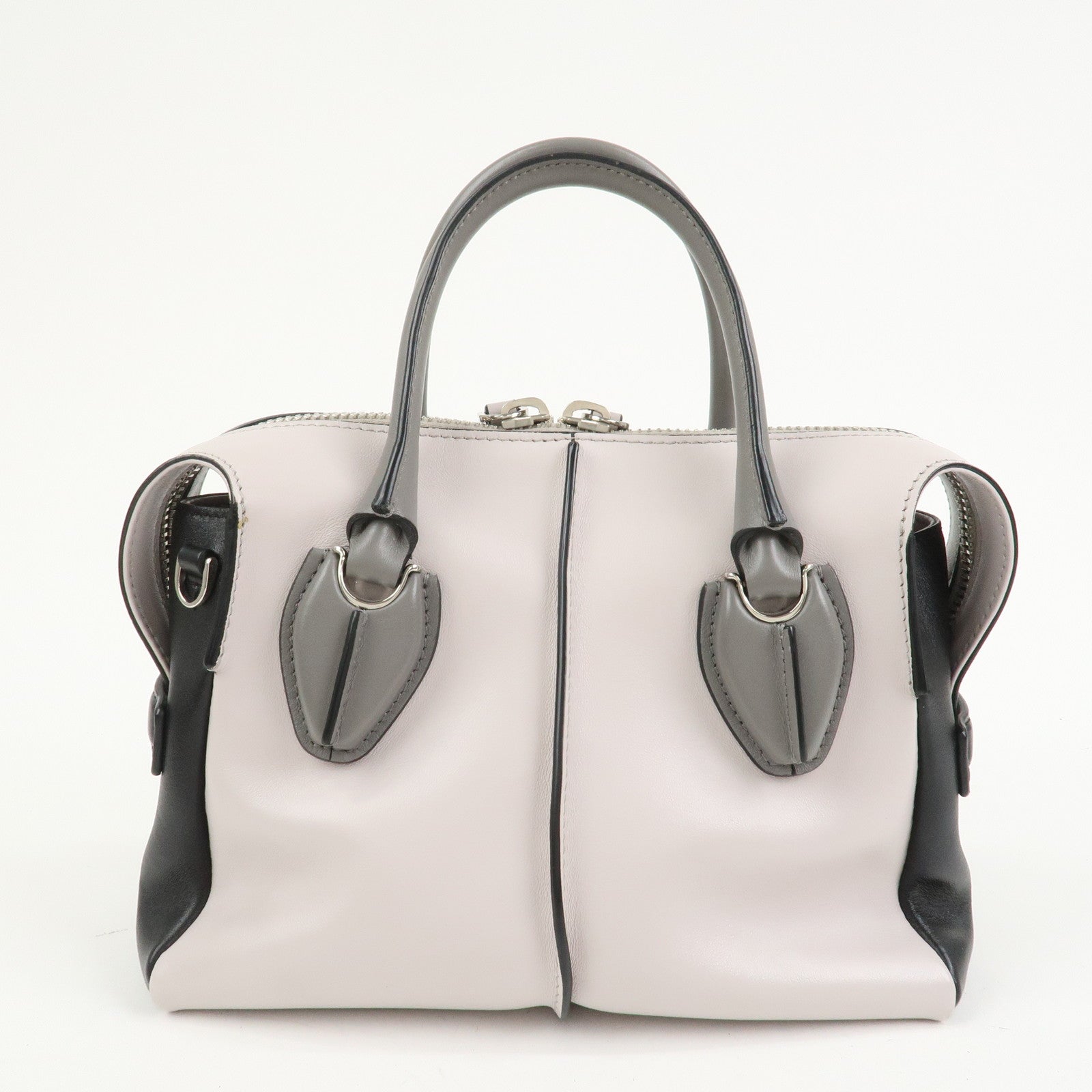 TOD’S D Styling 2Way Bag Hand Bag Shoulder Bag Light Purple Black