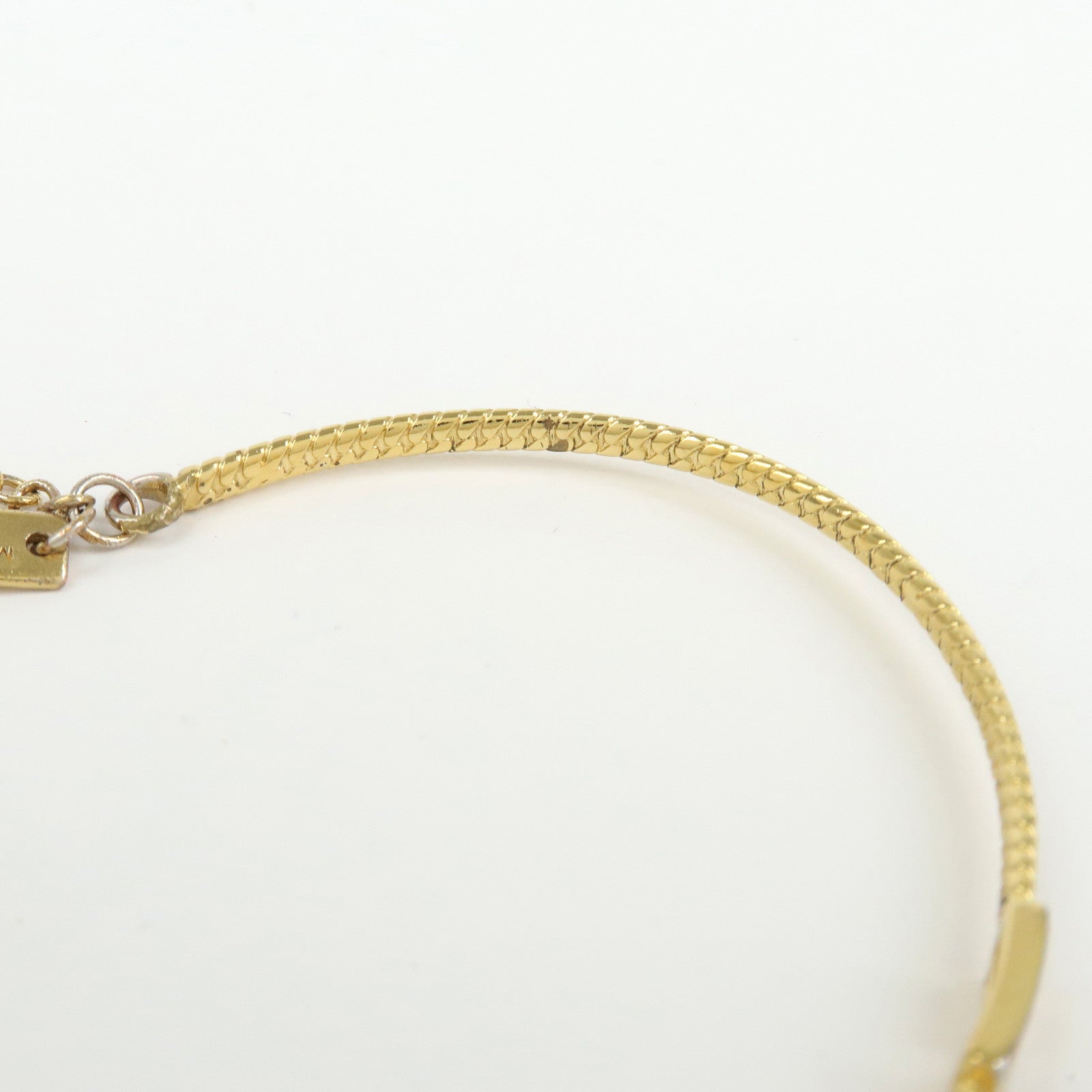 FENDI Metal FF Baguette Bracelet Gold 8AG988