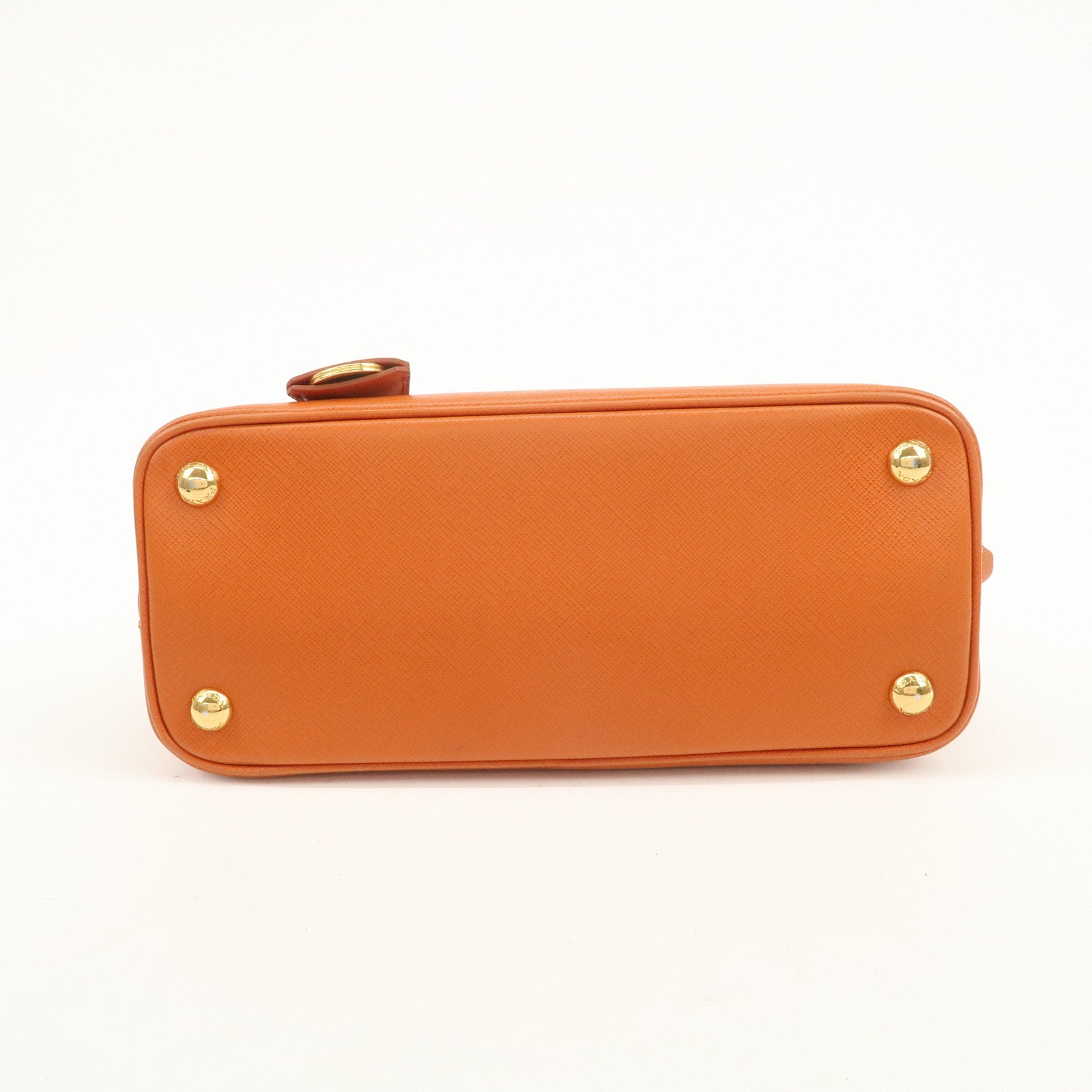 PRADA Saffiano Leather Promenade Small 2Way Hand Bag Orange BL0838