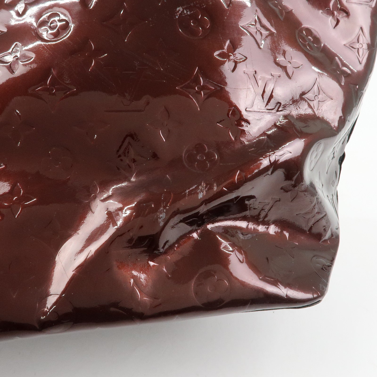 Louis Vuitton Monogram Vernis Bellevue GM Hand Bag Amarante M93589