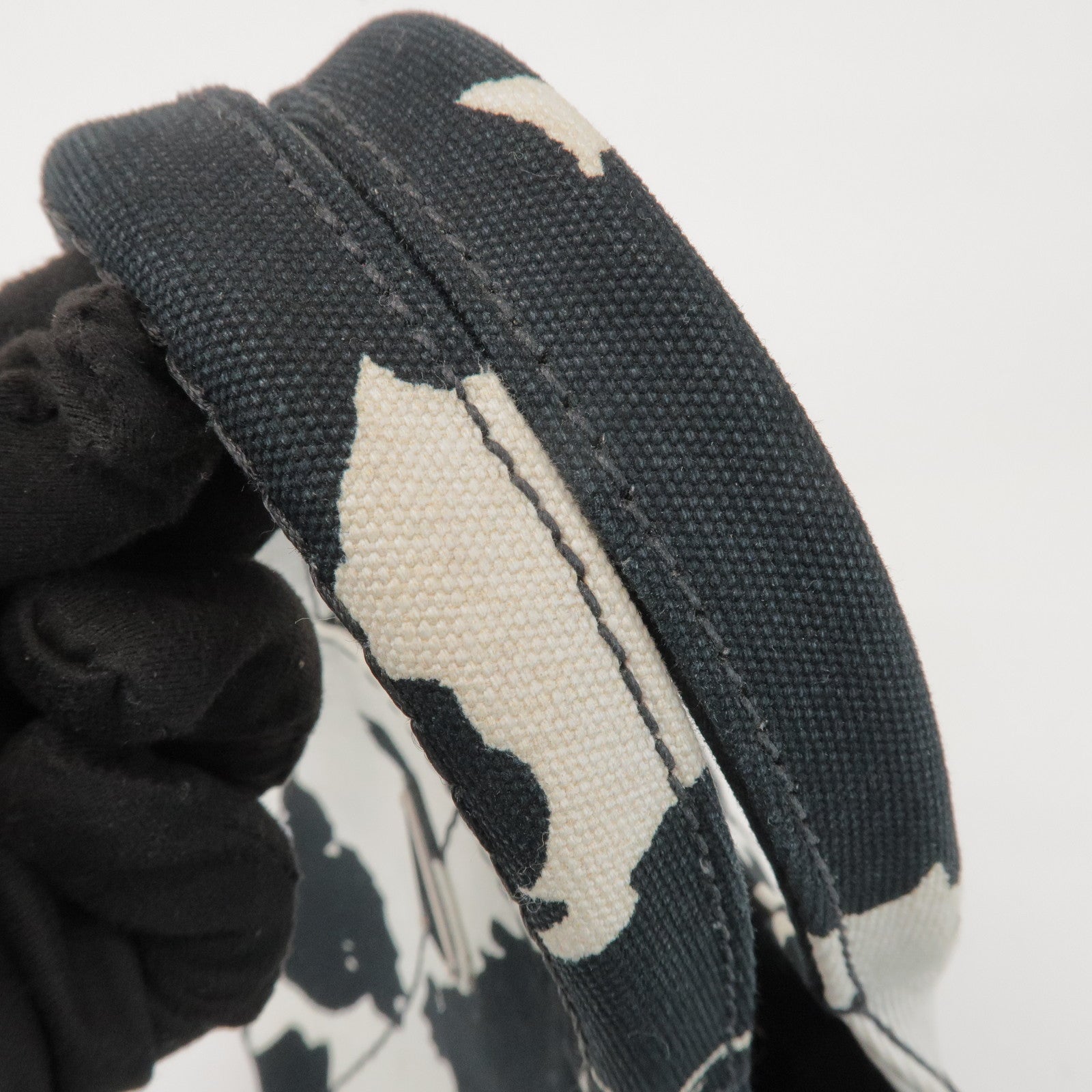 PRADA Triangle Logo Canapa Mini Canvas 2Way Bag Hand Bag 1BG439