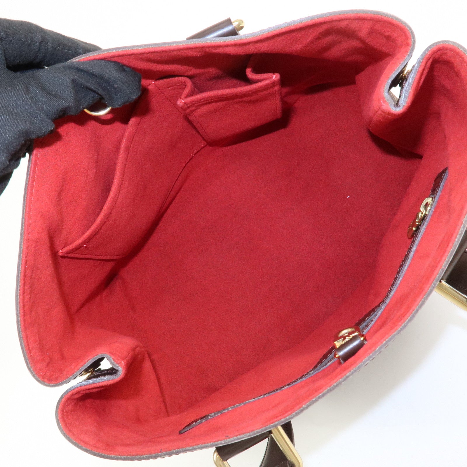 Louis Vuitton Damier Ebene Hampstead PM Hand Bag Tote Bag N51205