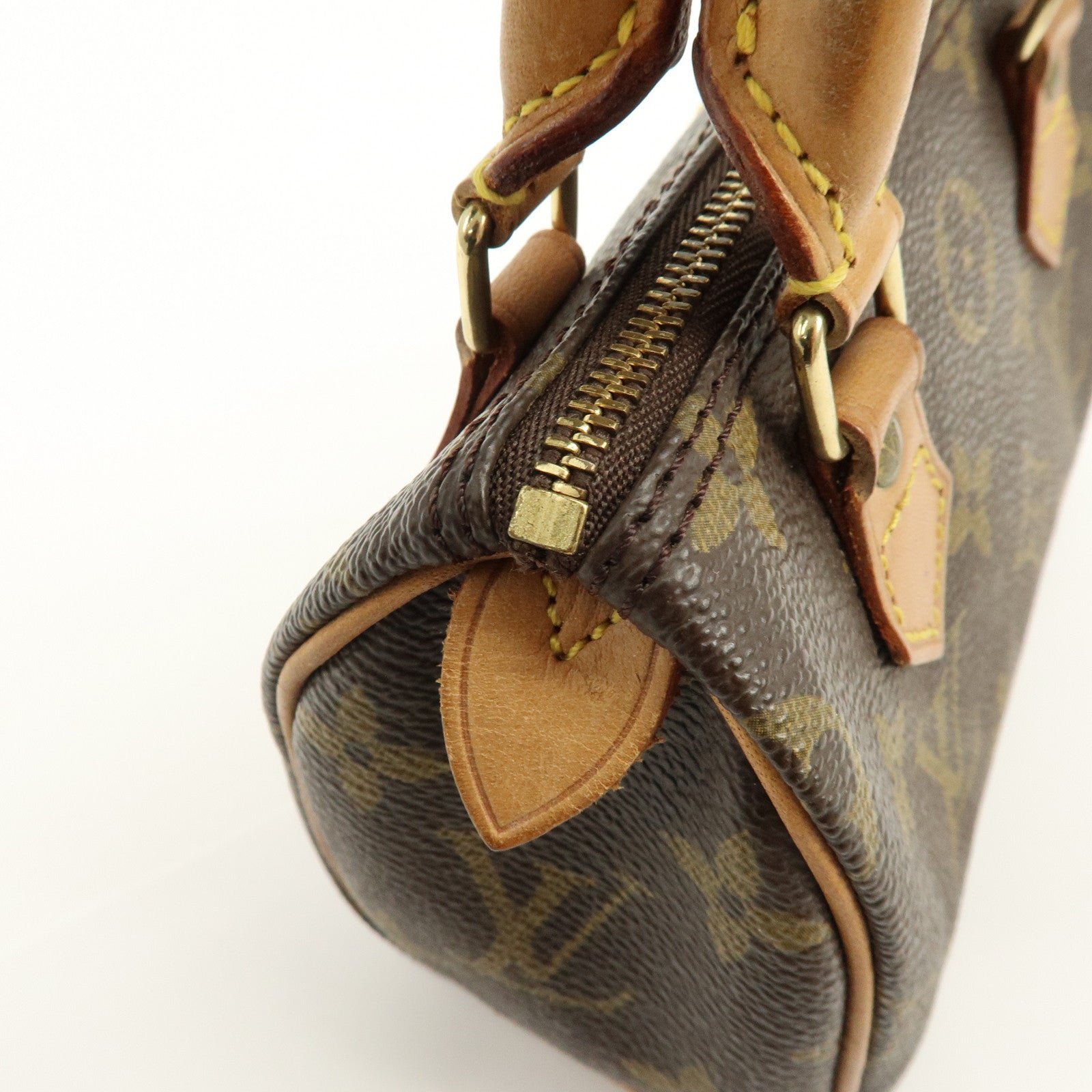 Louis Vuitton Monogram Mini Speedy Hand Bag Brown M41534