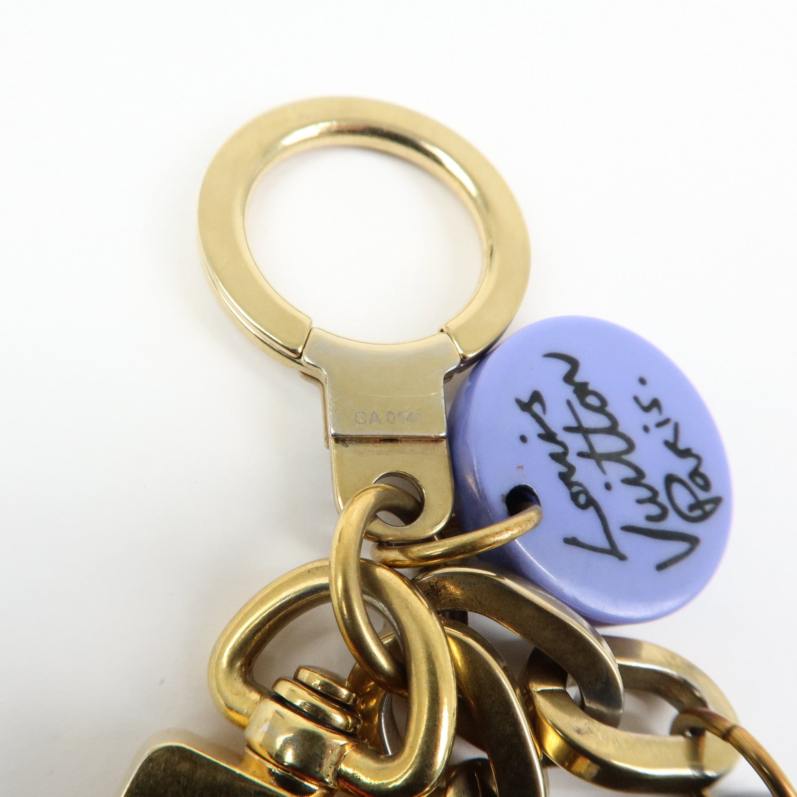 Louis Vuitton Plastic Metal Palm Tree Bag Charm Key Chain M66260
