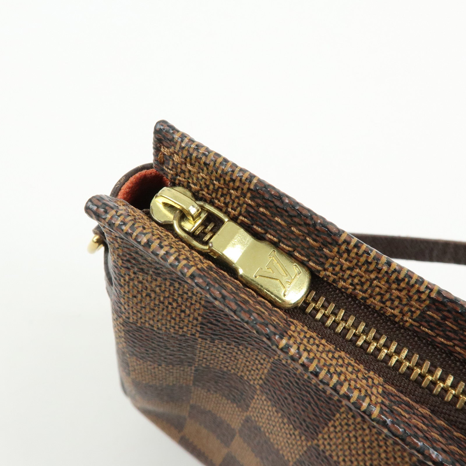 Louis Vuitton Damier Trousse Makeup Accessory Pouch Brown N51982
