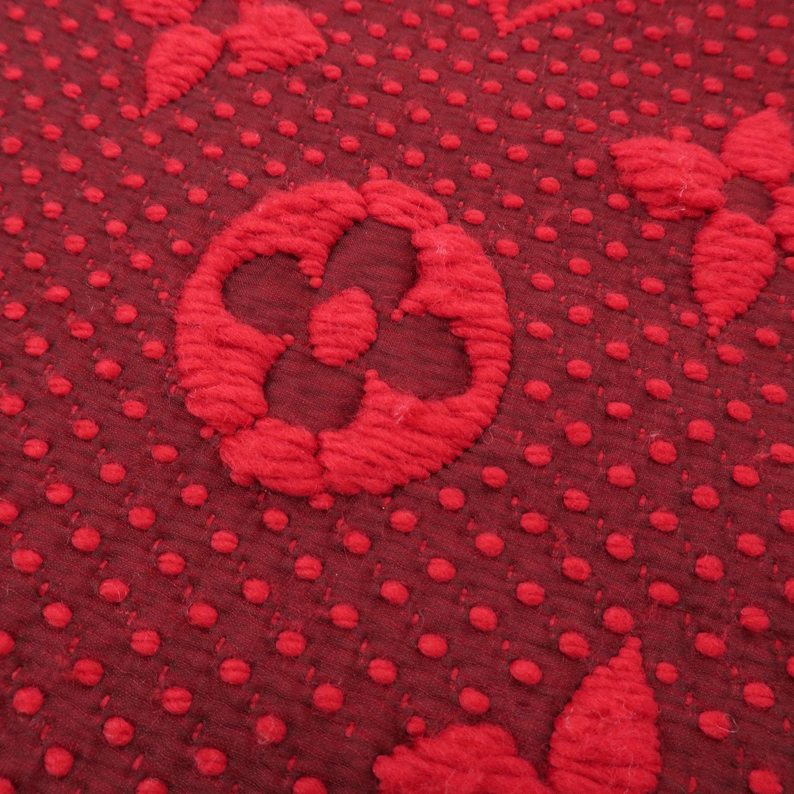 Louis Vuitton Echarpe Logomania Monogram Wool Silk Scarf Ruby Red