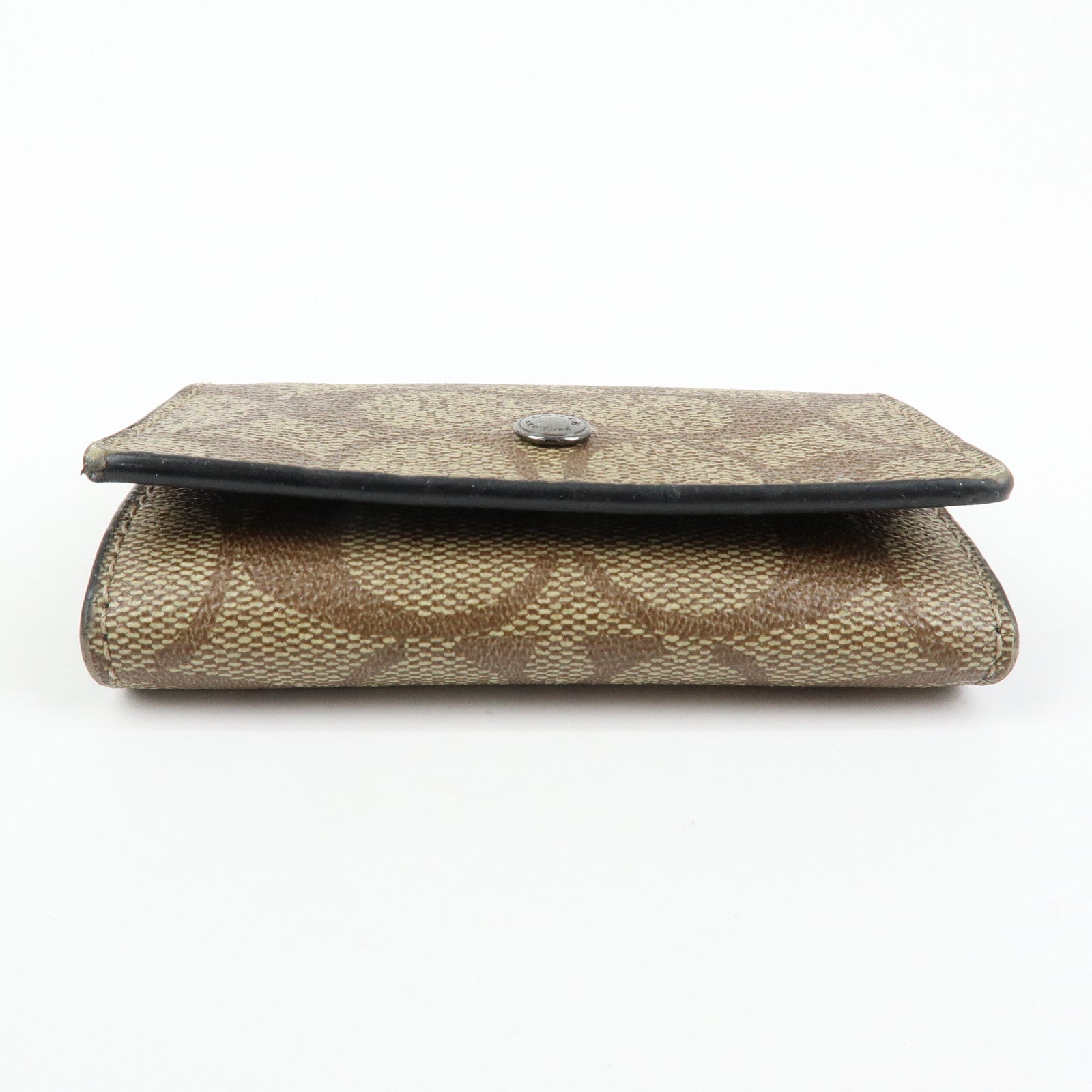 COACH Set of 3 Signature PVC Canvas Leather Key Case Pouch