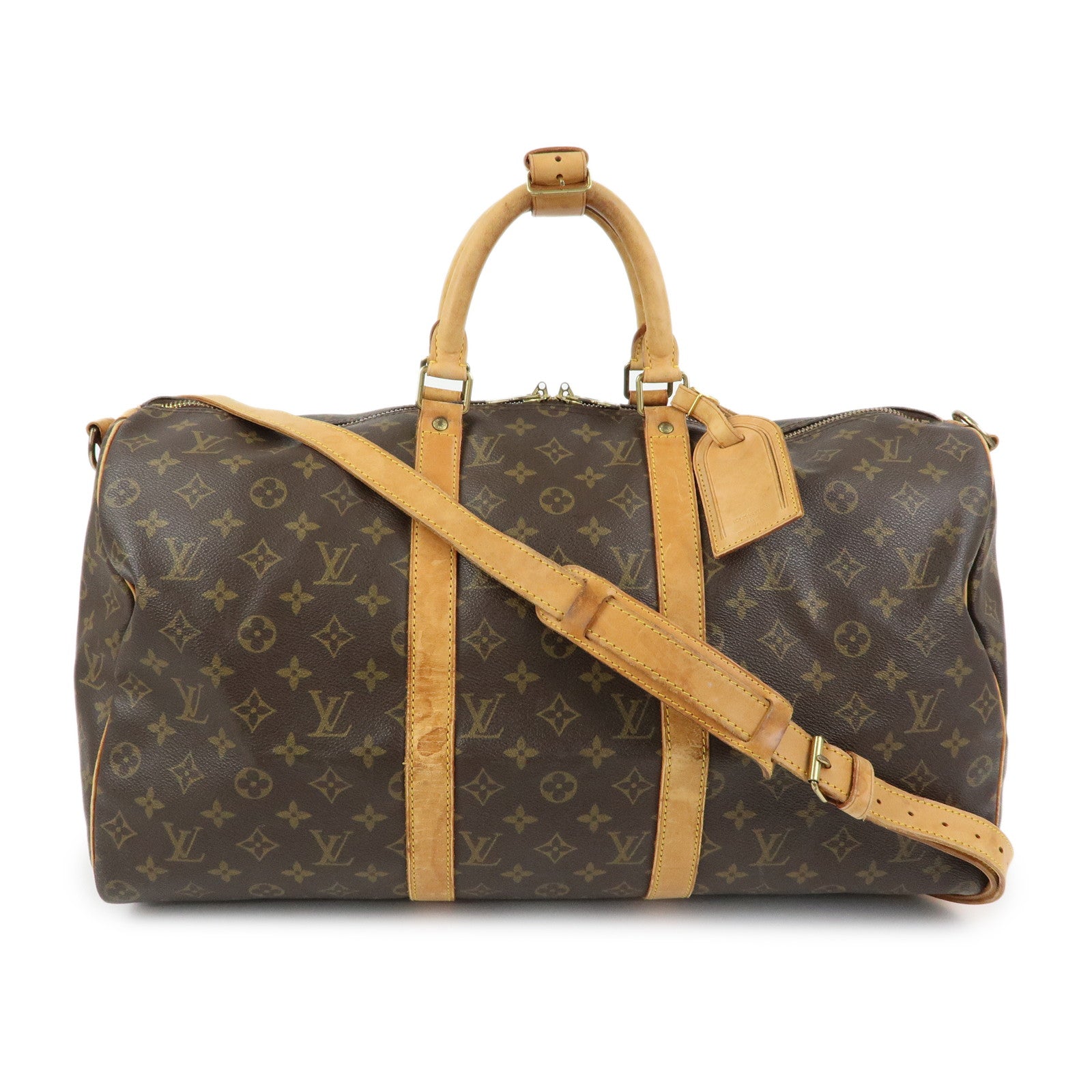 Louis Vuitton Monogram Keep All Bandouliere 50 Boston Bag M41416