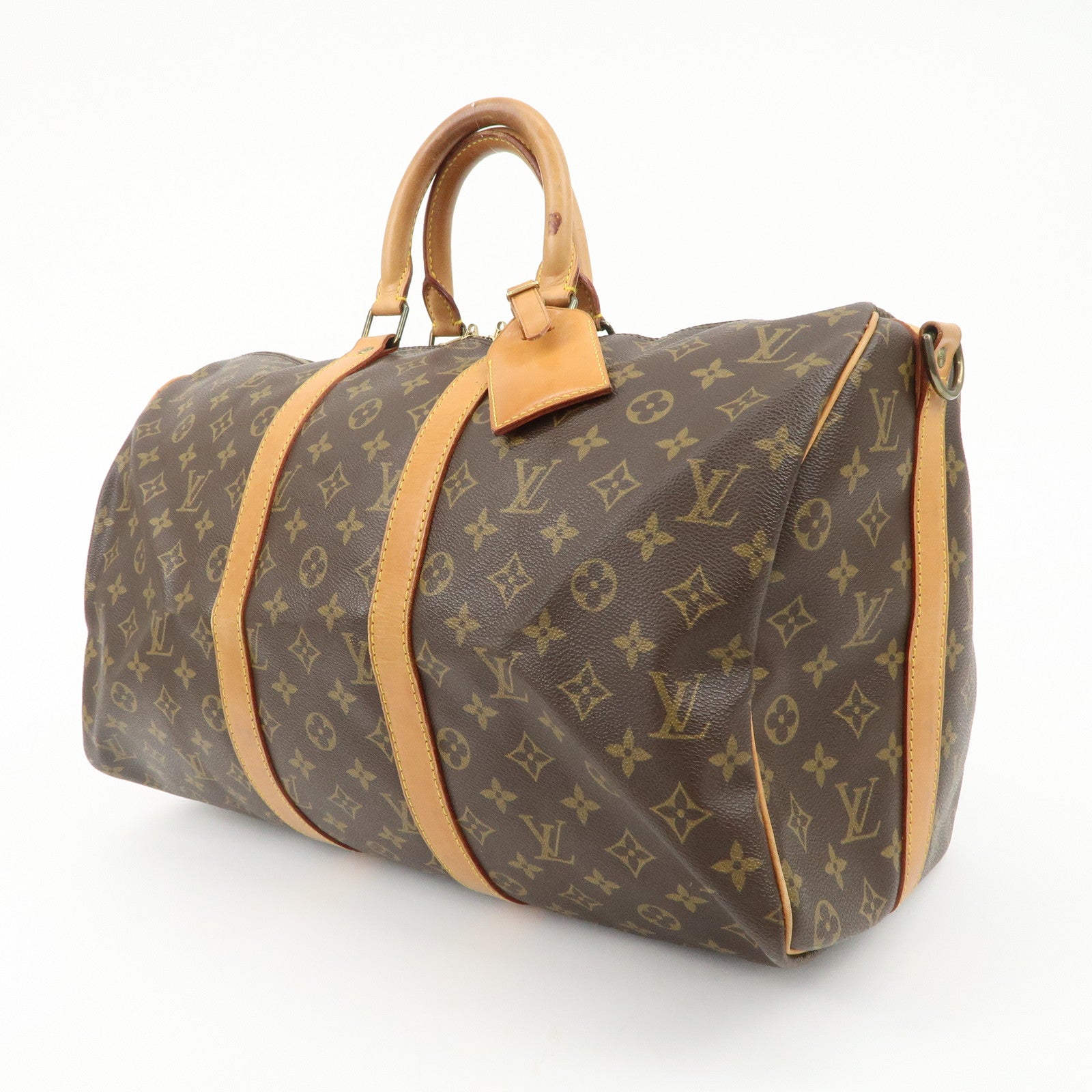 Louis Vuitton Monogram Keep All Bandouliere 45 Boston Bag M41418