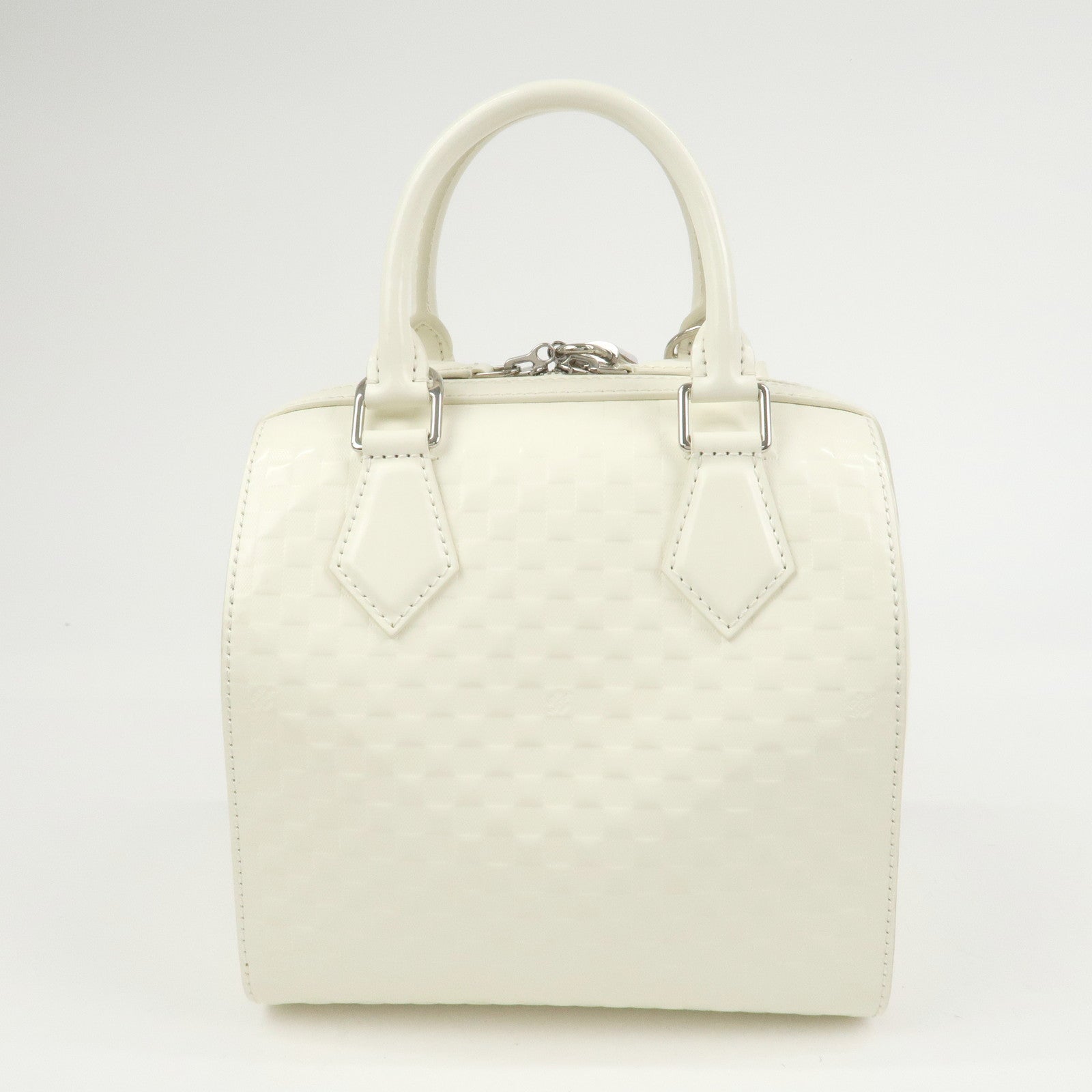 Louis Vuitton Damier Facette Speedy Cube PM Hand Bag Cream M48903
