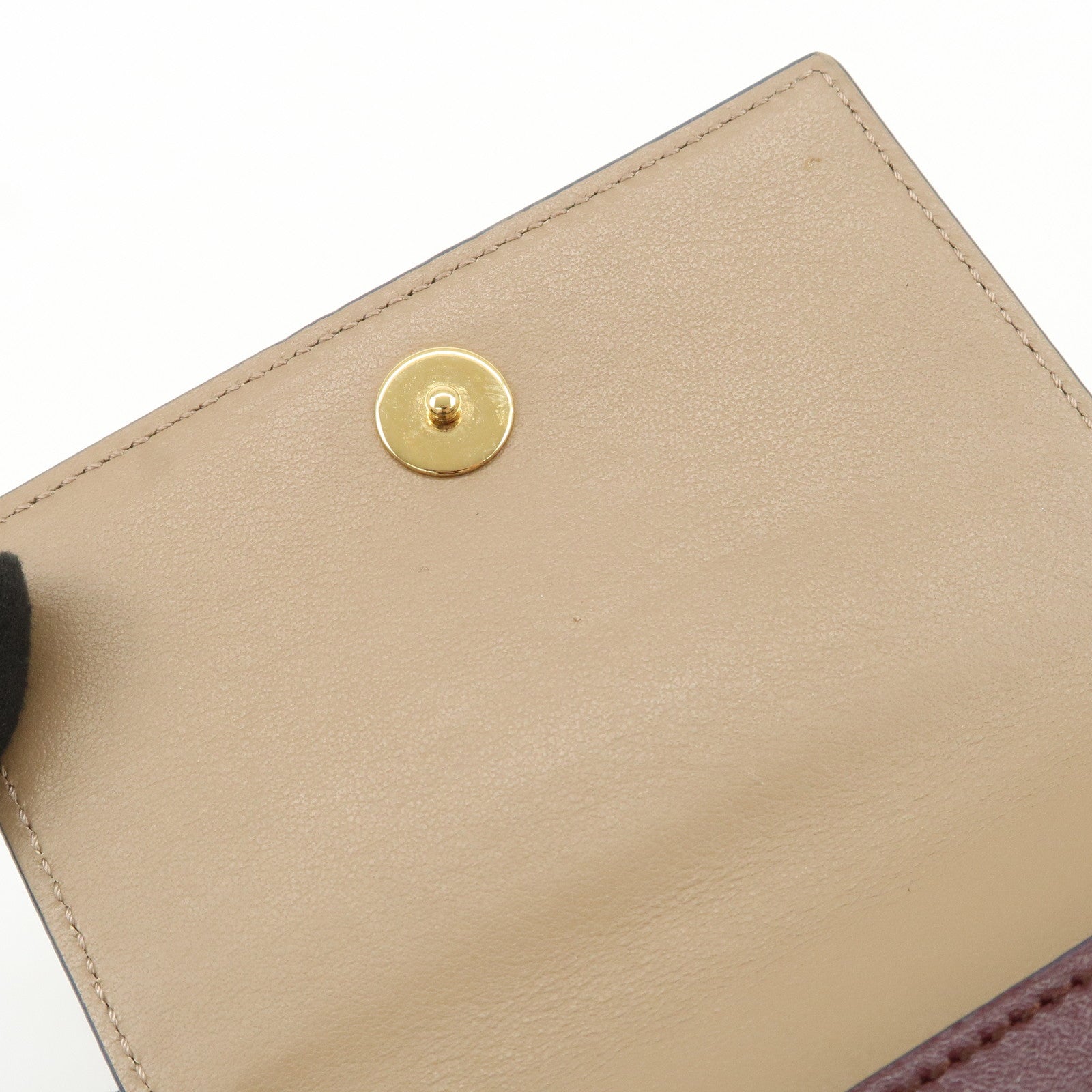 FENDI By The Way Leather Card Case Bordeaux 3M0217