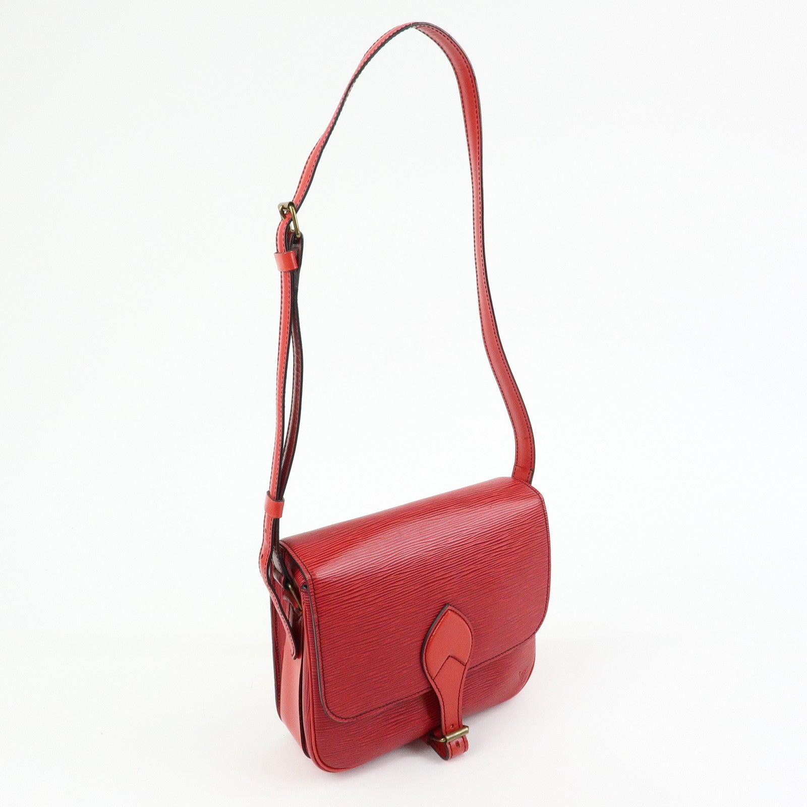 Louis Vuitton Cartouchiere Epi Leather Shoulder Bag Red M52247