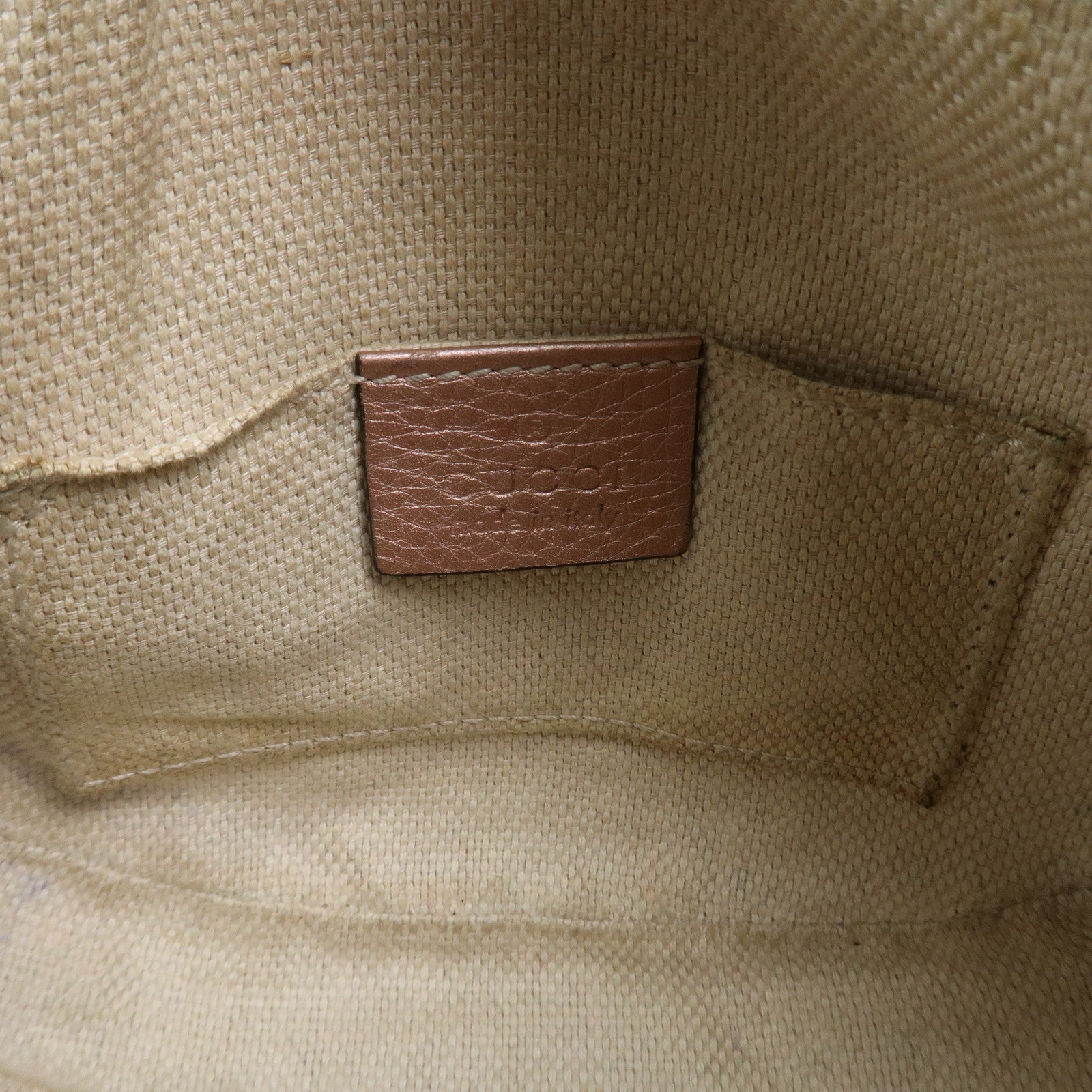 GUCCI SOHO Leather Chain Shoulder Bag Metallic Pink 353965