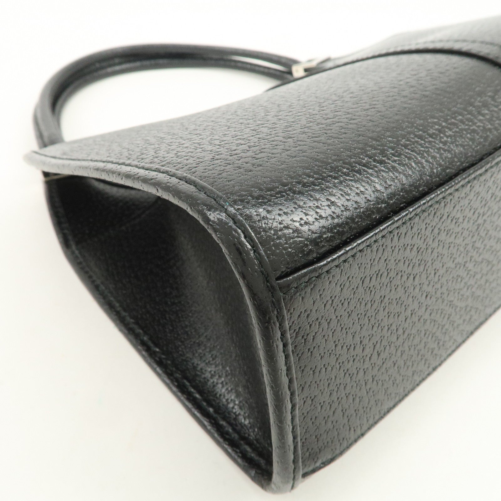 GUCCI Jackie Leather Hand Bag Black 002.1068