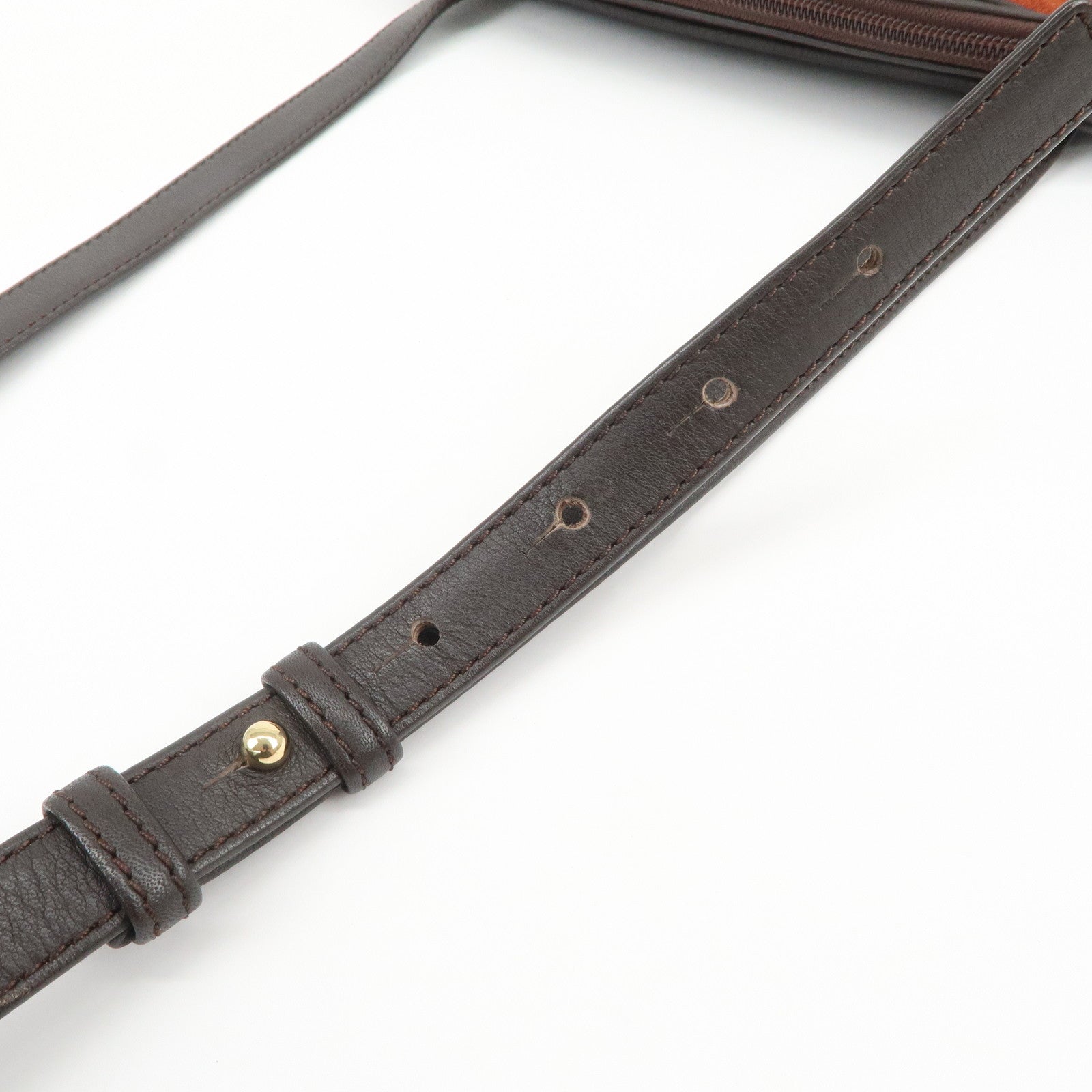 LOEWE Anagram Suede Leather Shoulder Bag Crossbody Bag Brown