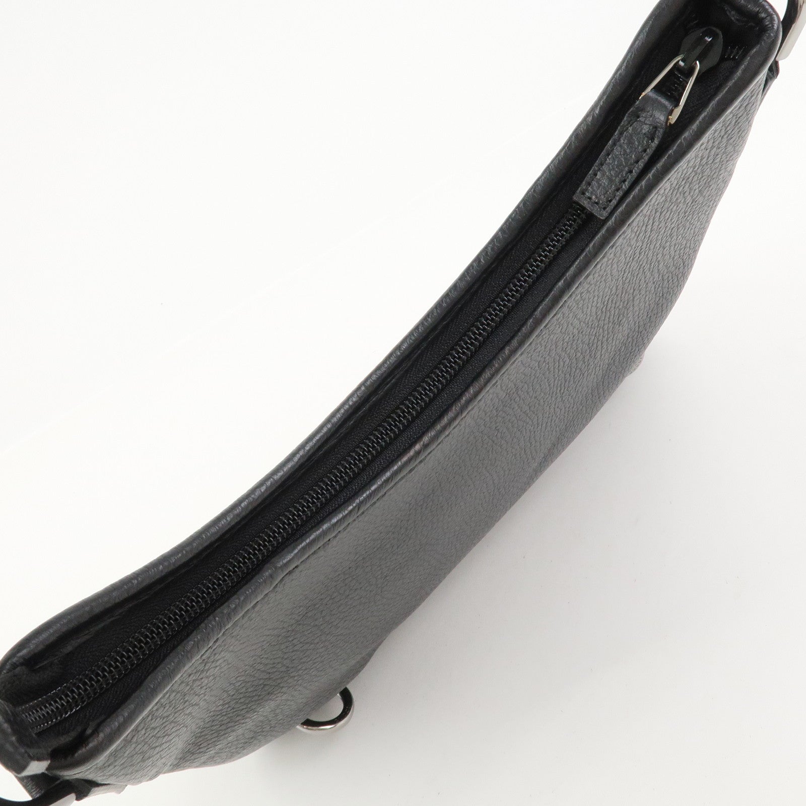 GUCCI Abbey Leather Shoulder Bag Hand Bag Black Silver S268637