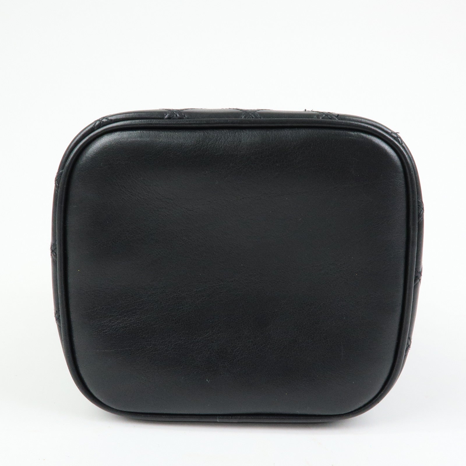 CHANEL COCO Mark Bicolore Lamb Skin Vanity Bag Hand Bag A01619