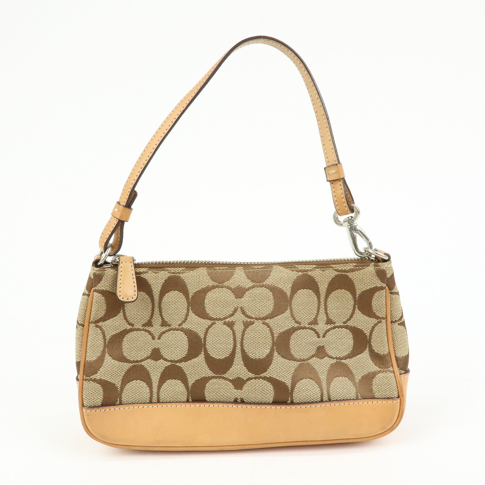 COACH Signature Set of 2 Mini Canvas Leather Shoulder Hand Bag