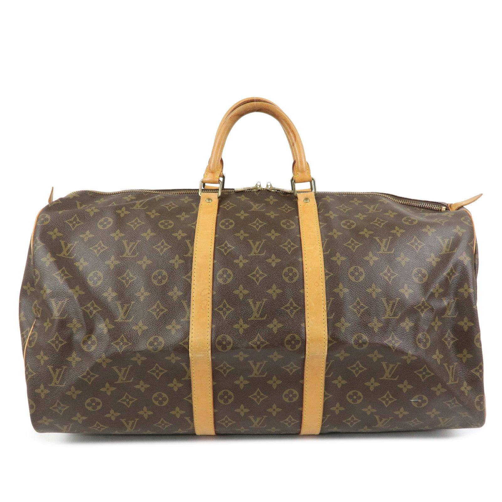 Louis Vuitton Monogram Keep All 55 Boston Bag Brown M41424