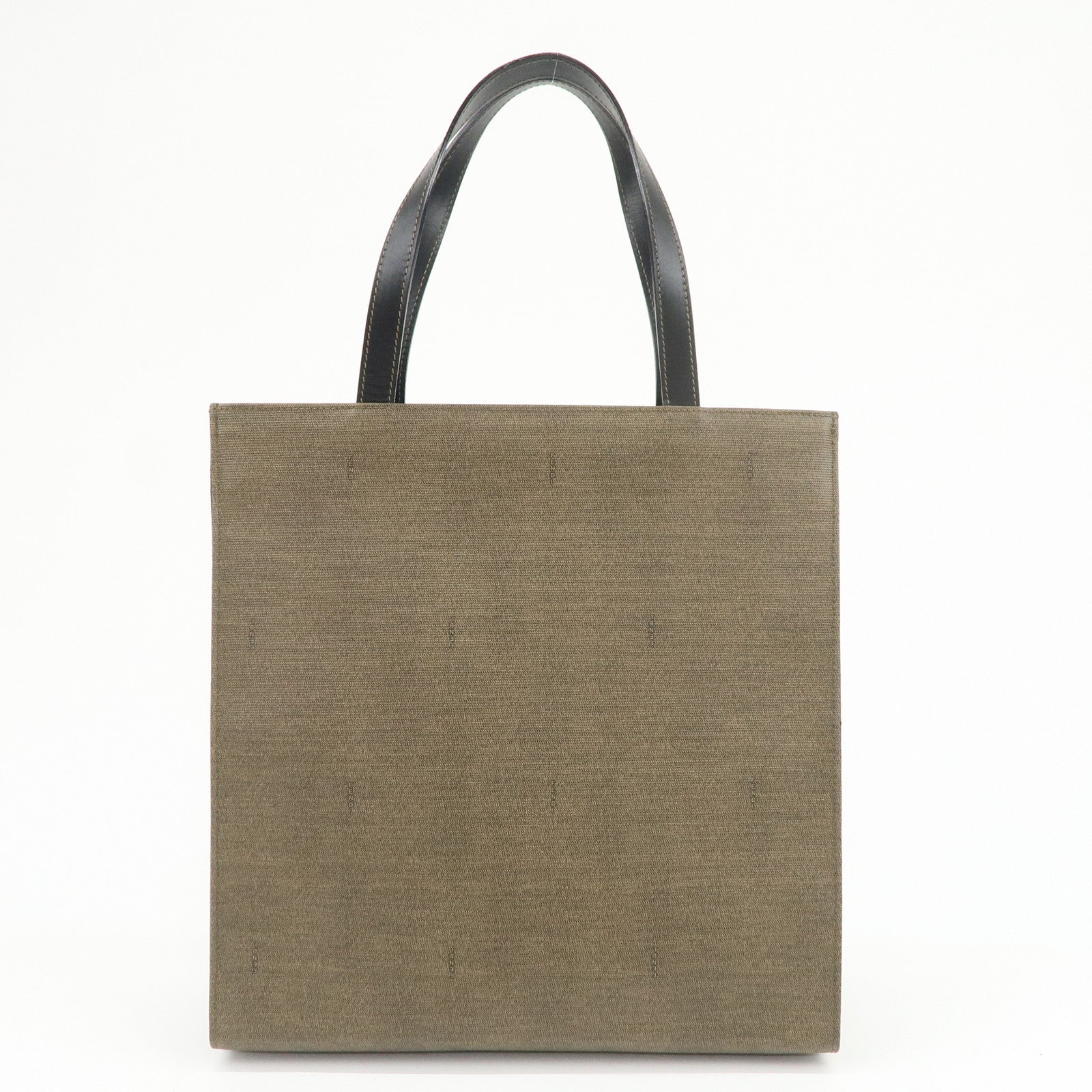 FENDI 1925 ROMA ITALY PVC Leather Tote Bag Brown Black 45426000