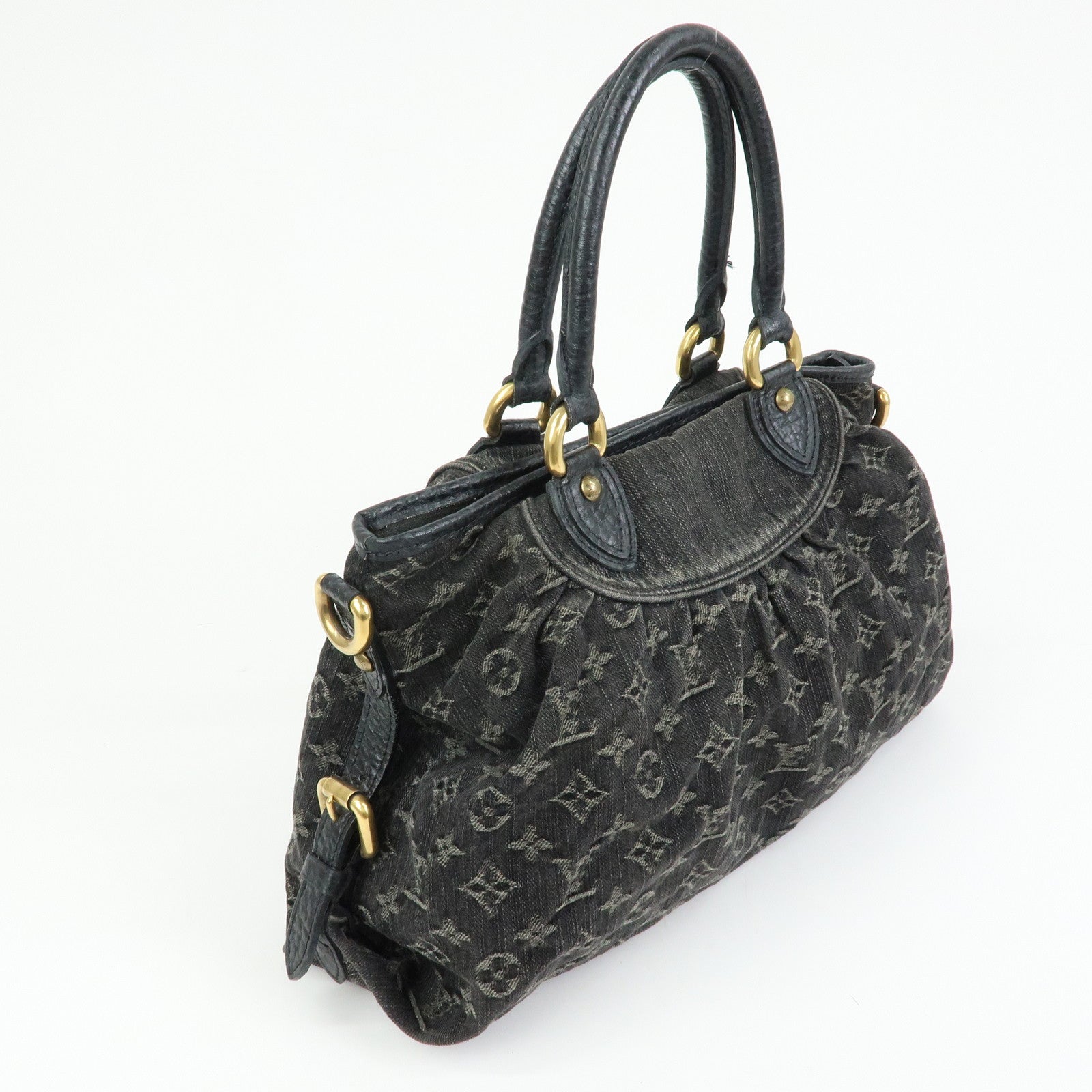 Louis Vuitton Monogram Denim Neo Cabby MM 2Way Bag Noir M95351