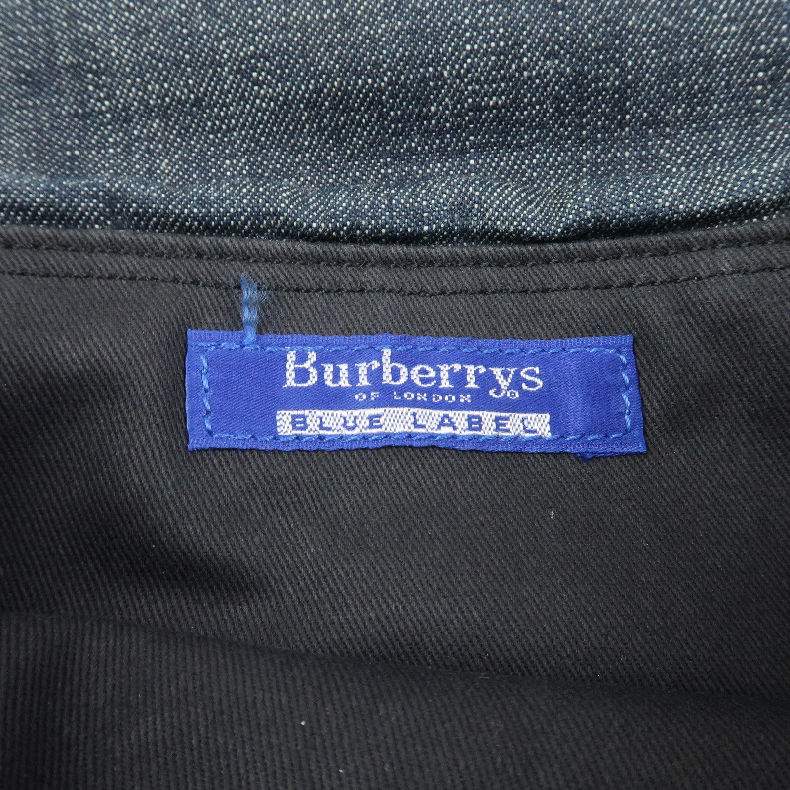 BURBERRY Blue Label Denim Shoulder Bag Crossbody Bag Navy