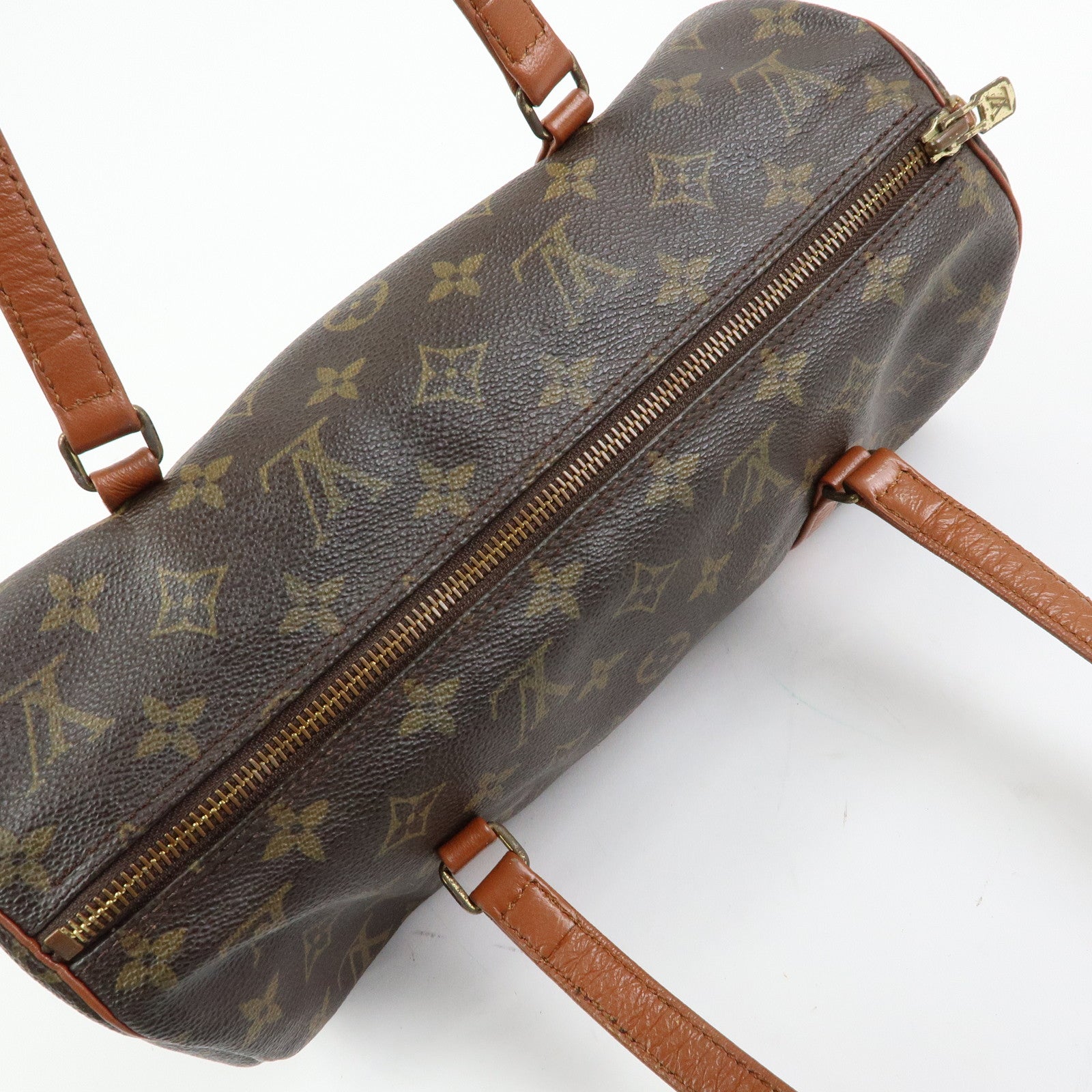 Louis Vuitton Monogram Papillon 30 Hand Bag Brown M51365