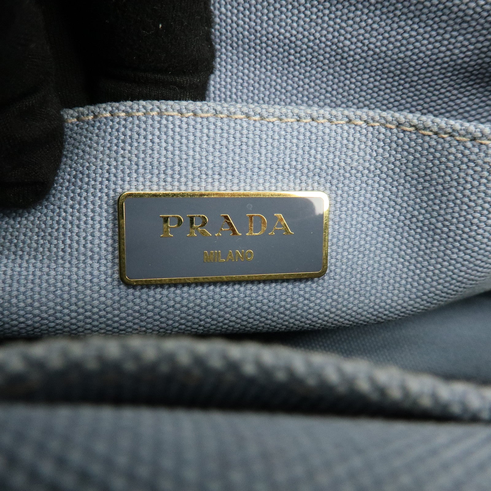 PRADA Canapa Mini Canvas 2Way Bag Hand Bag Light Blue 1BG439