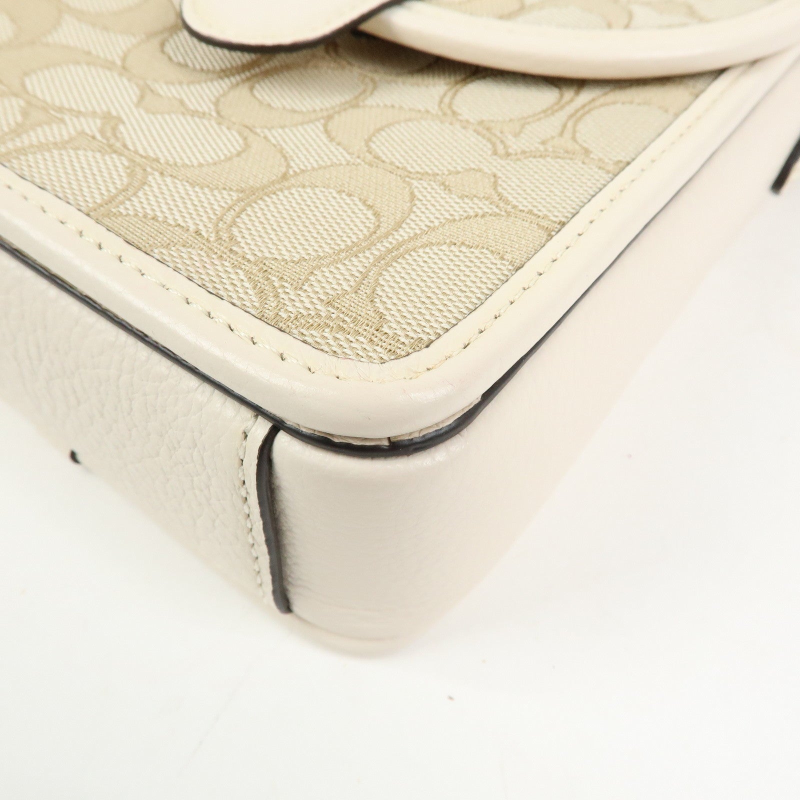 COACH Signature Set of 2 Mini Canvas Leather Shoulder Hand Bag