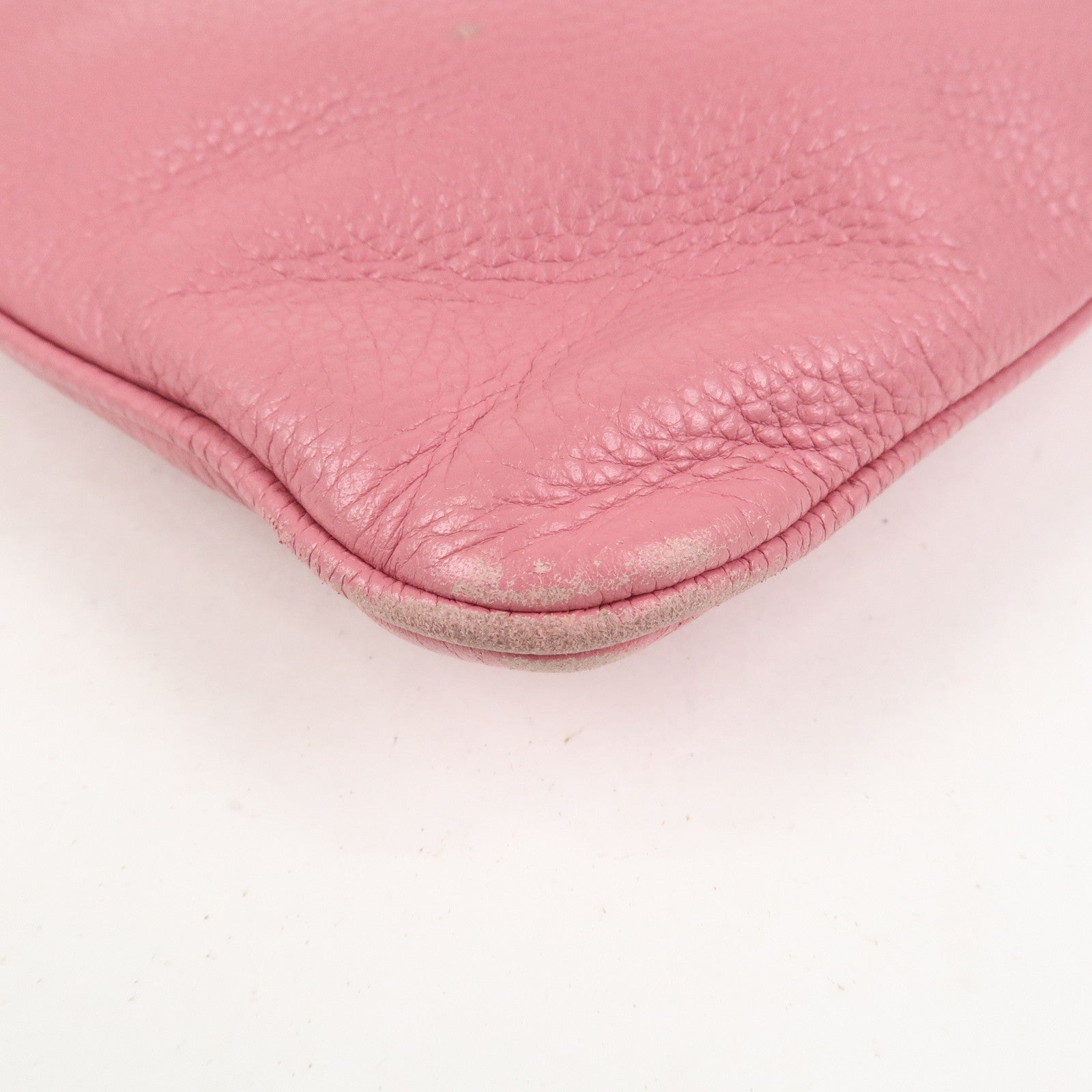 LOEWE Senda Leather Shoulder Bag Crossbody Bag Pink Light Green