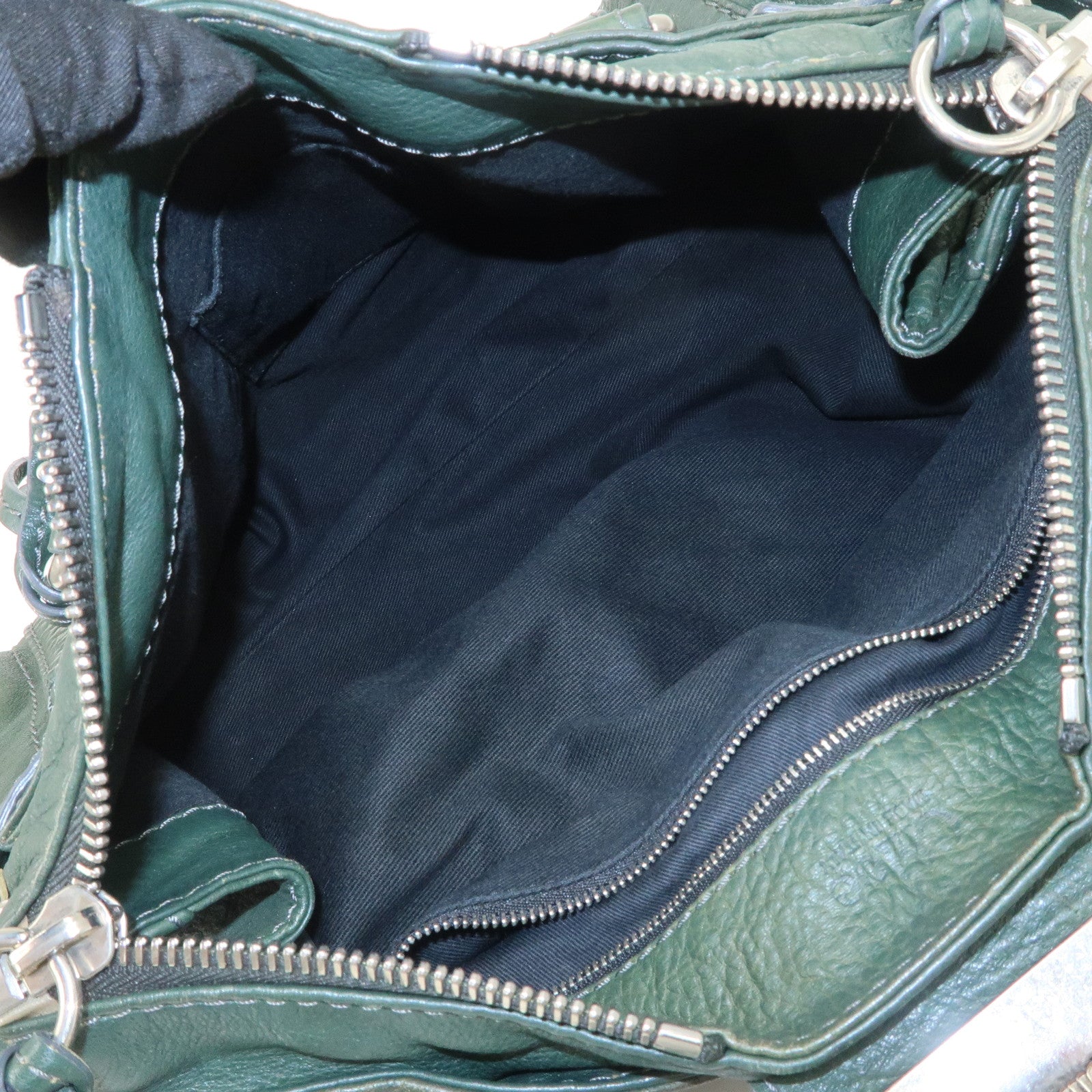 Chloe Padington Leather Hand Bag Shoulder Bag Green - Used