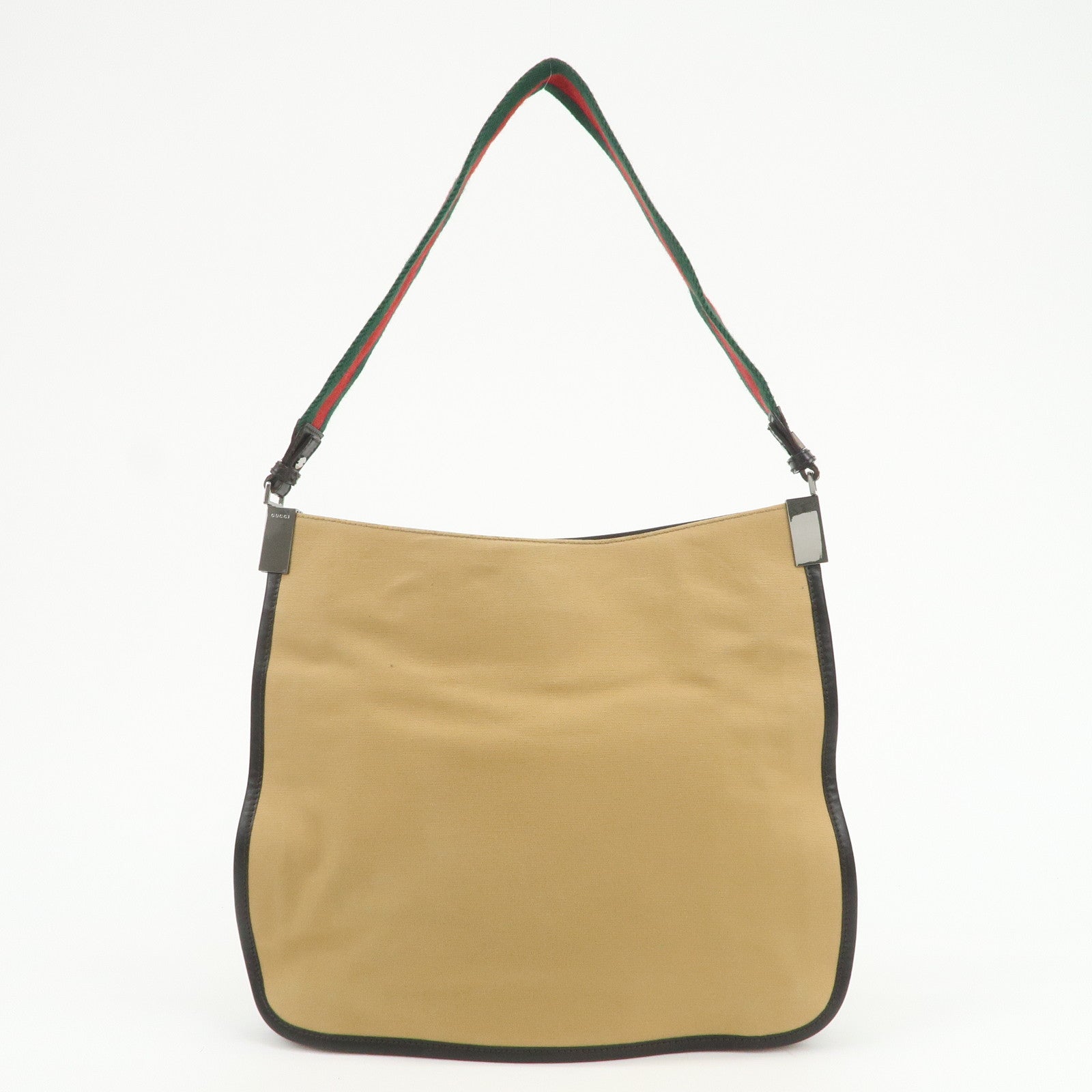 GUCCI Sherry Canvas Leather Shoulder Crossbody Bag Beige 001.4321